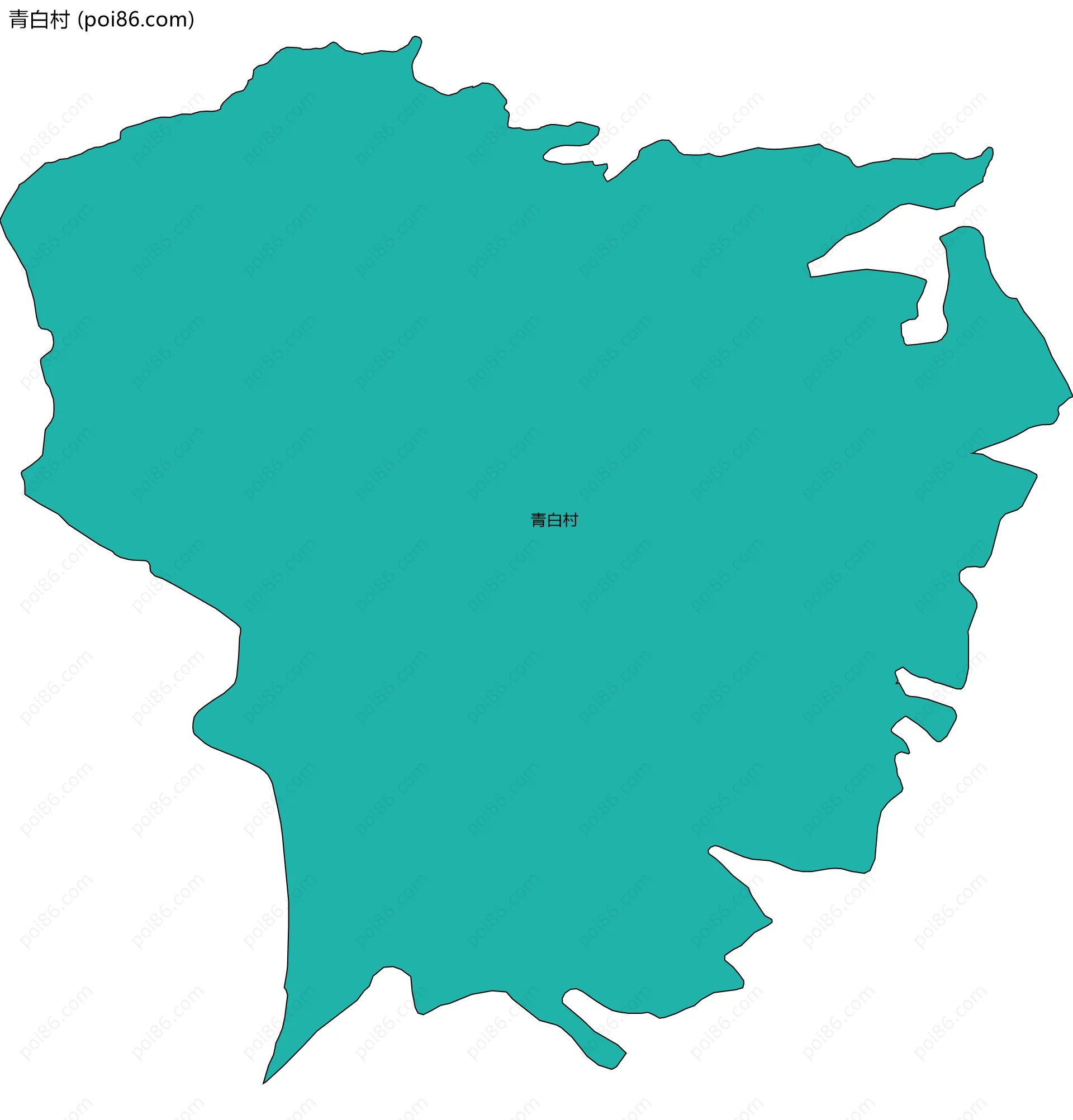 青白村边界地图