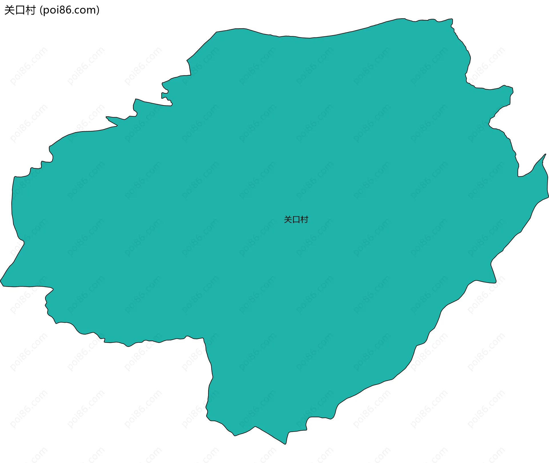 关口村边界地图