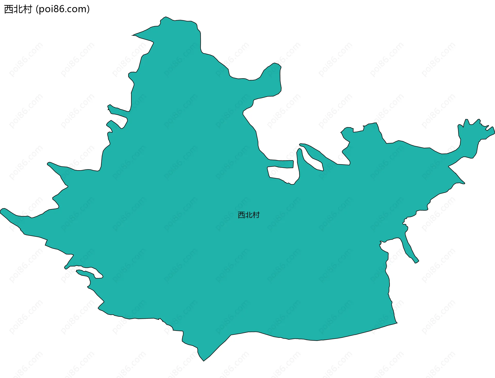 西北村边界地图