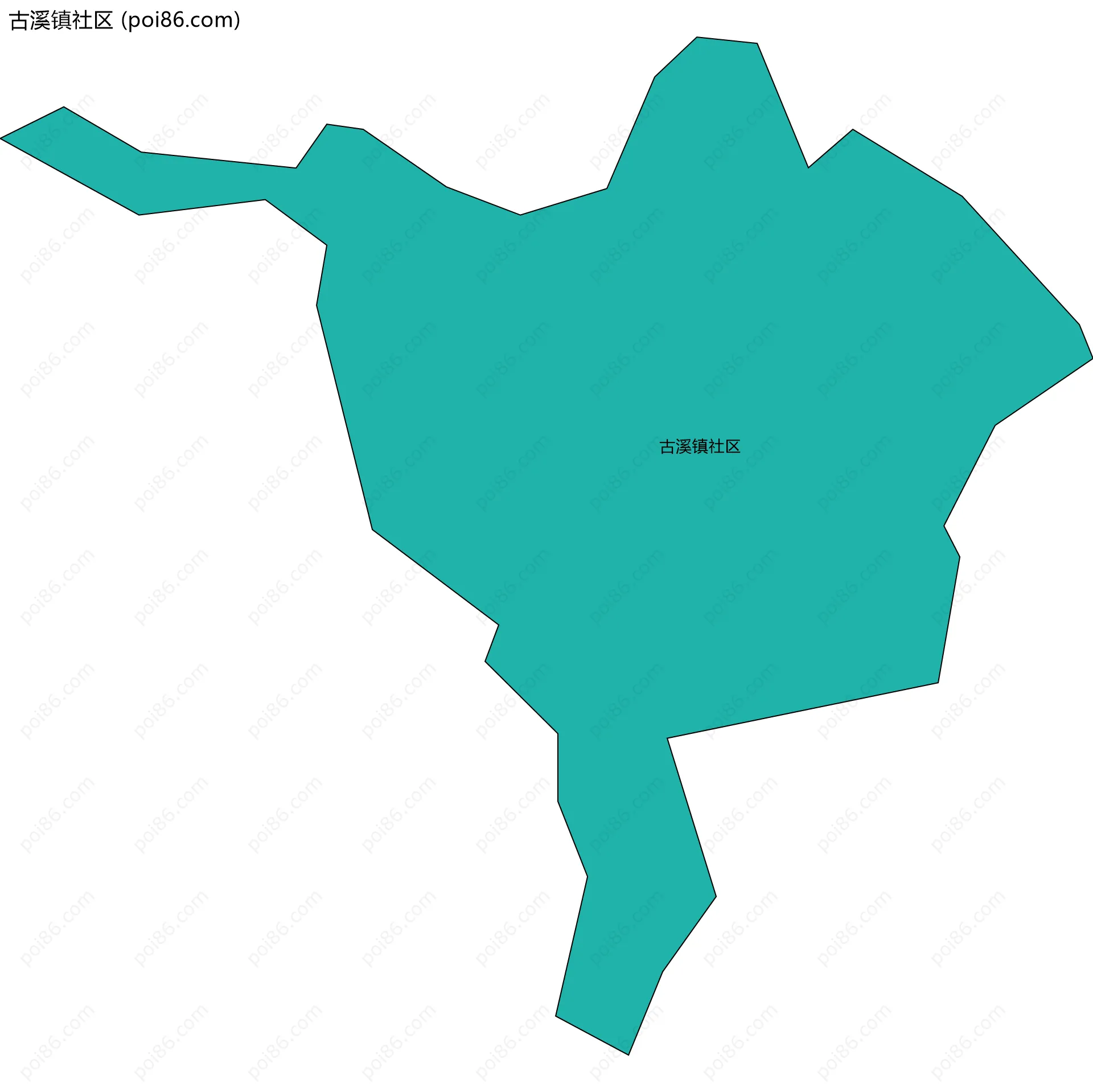 古溪镇社区边界地图