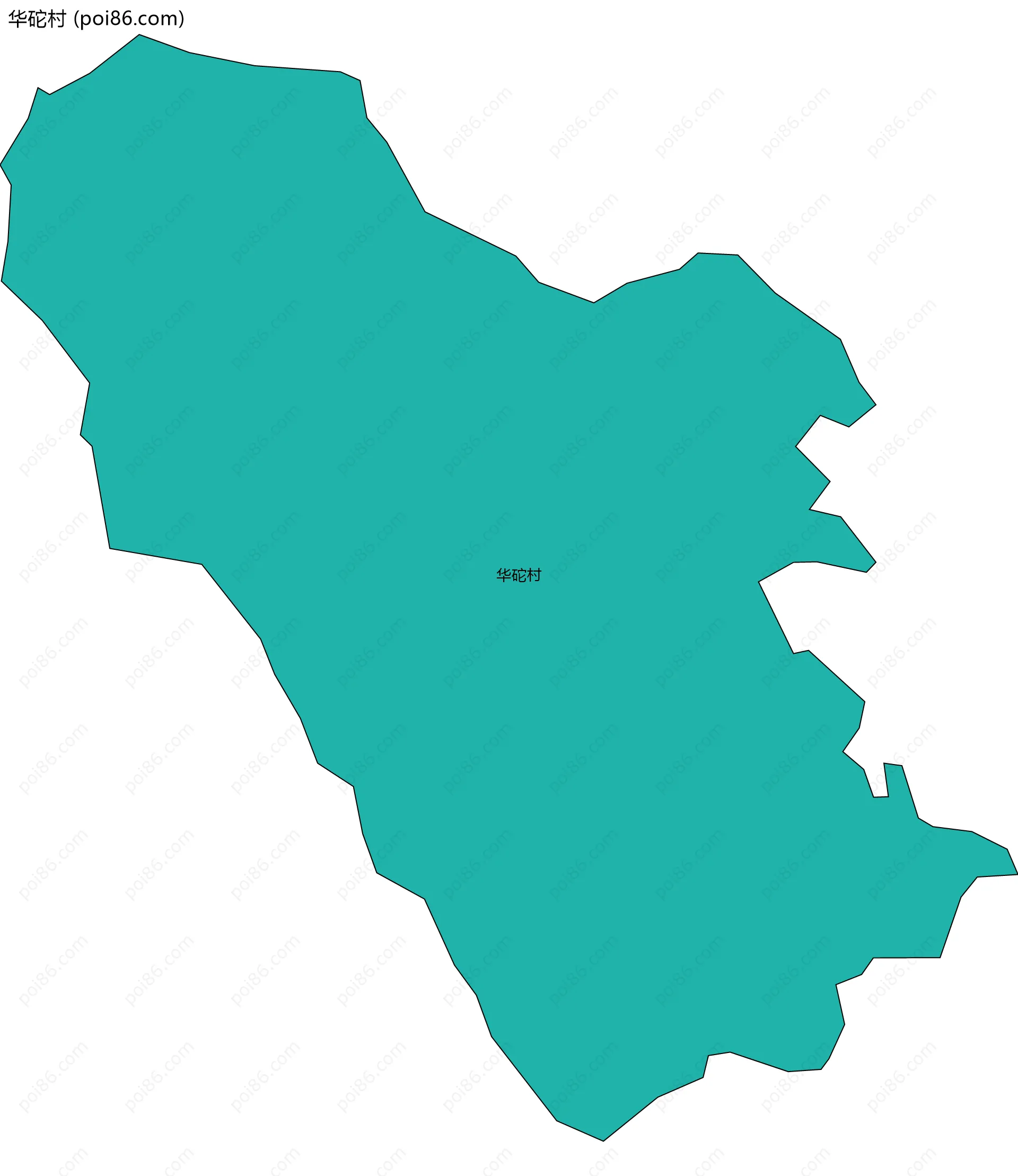 华砣村边界地图