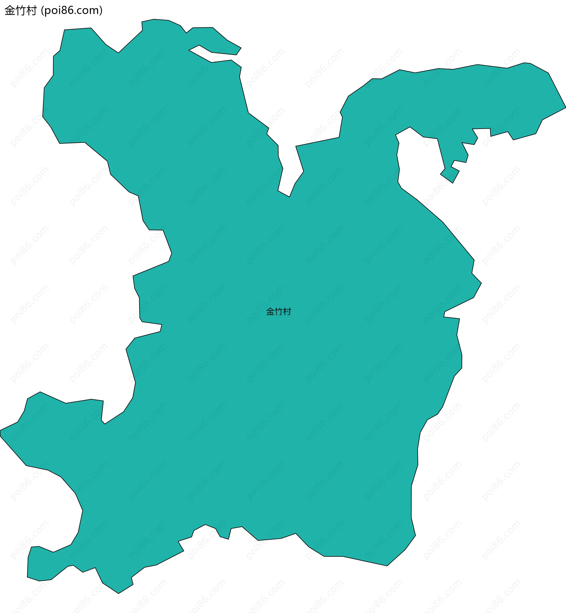 金竹村边界地图