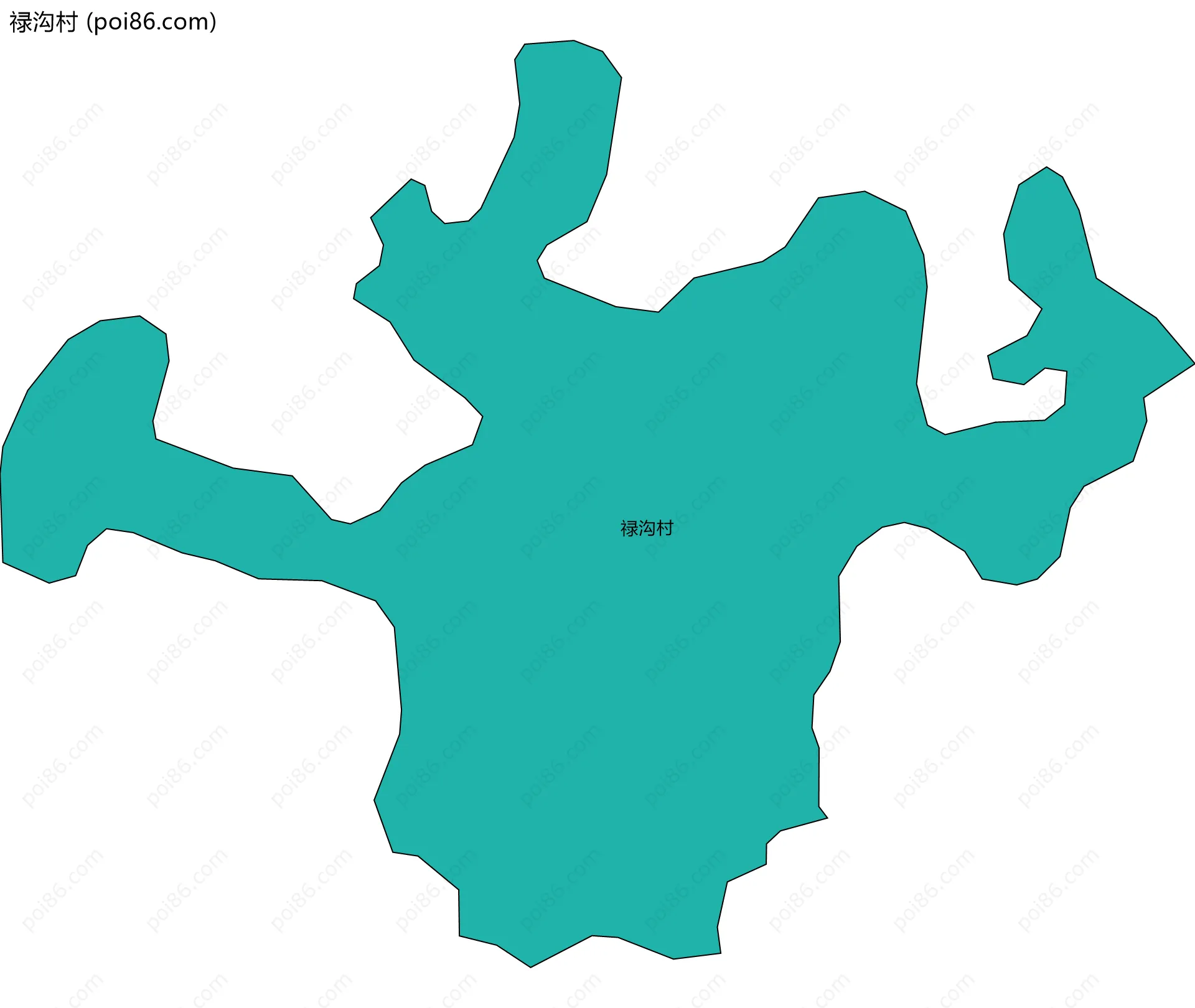 禄沟村边界地图