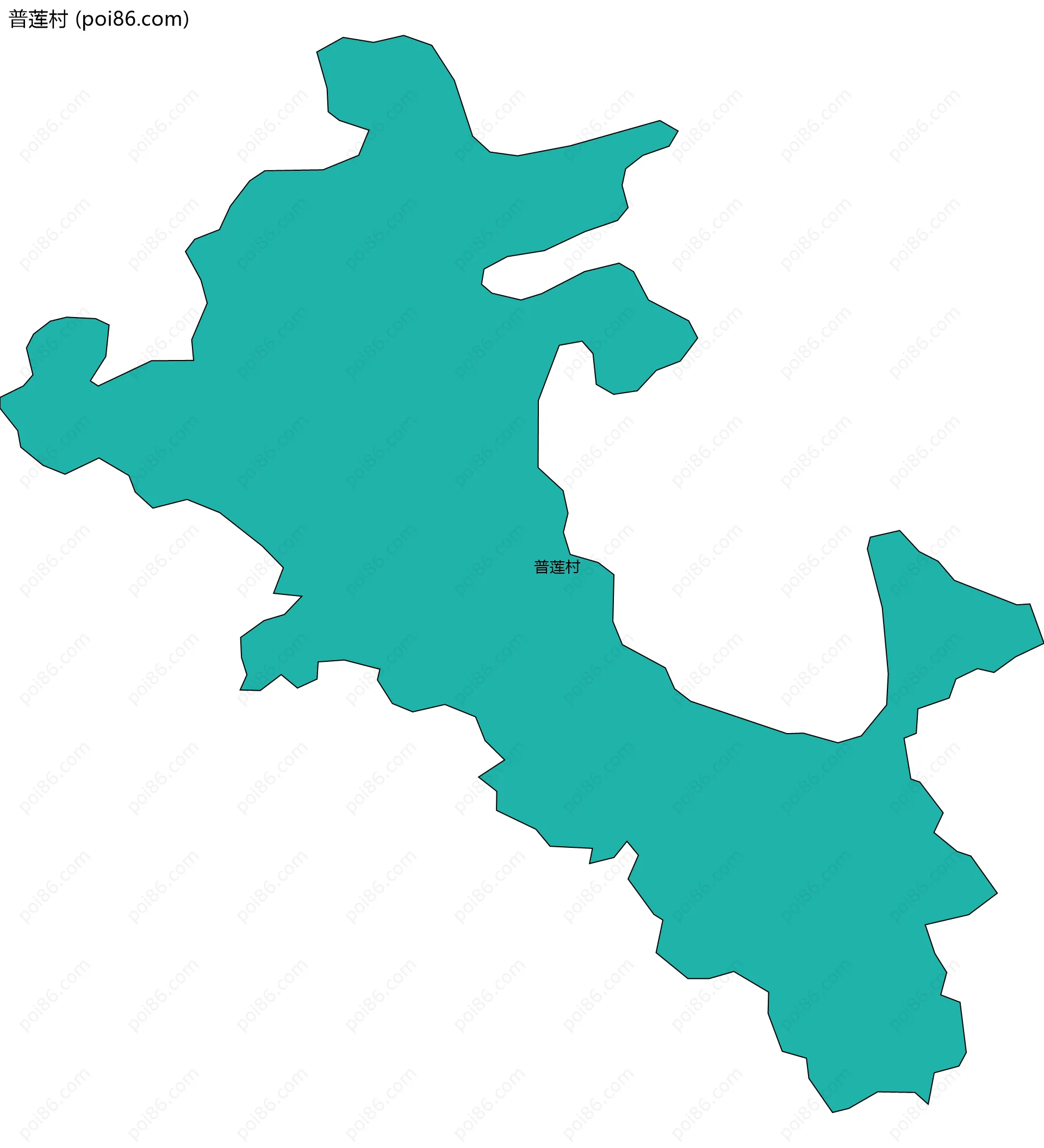 普莲村边界地图