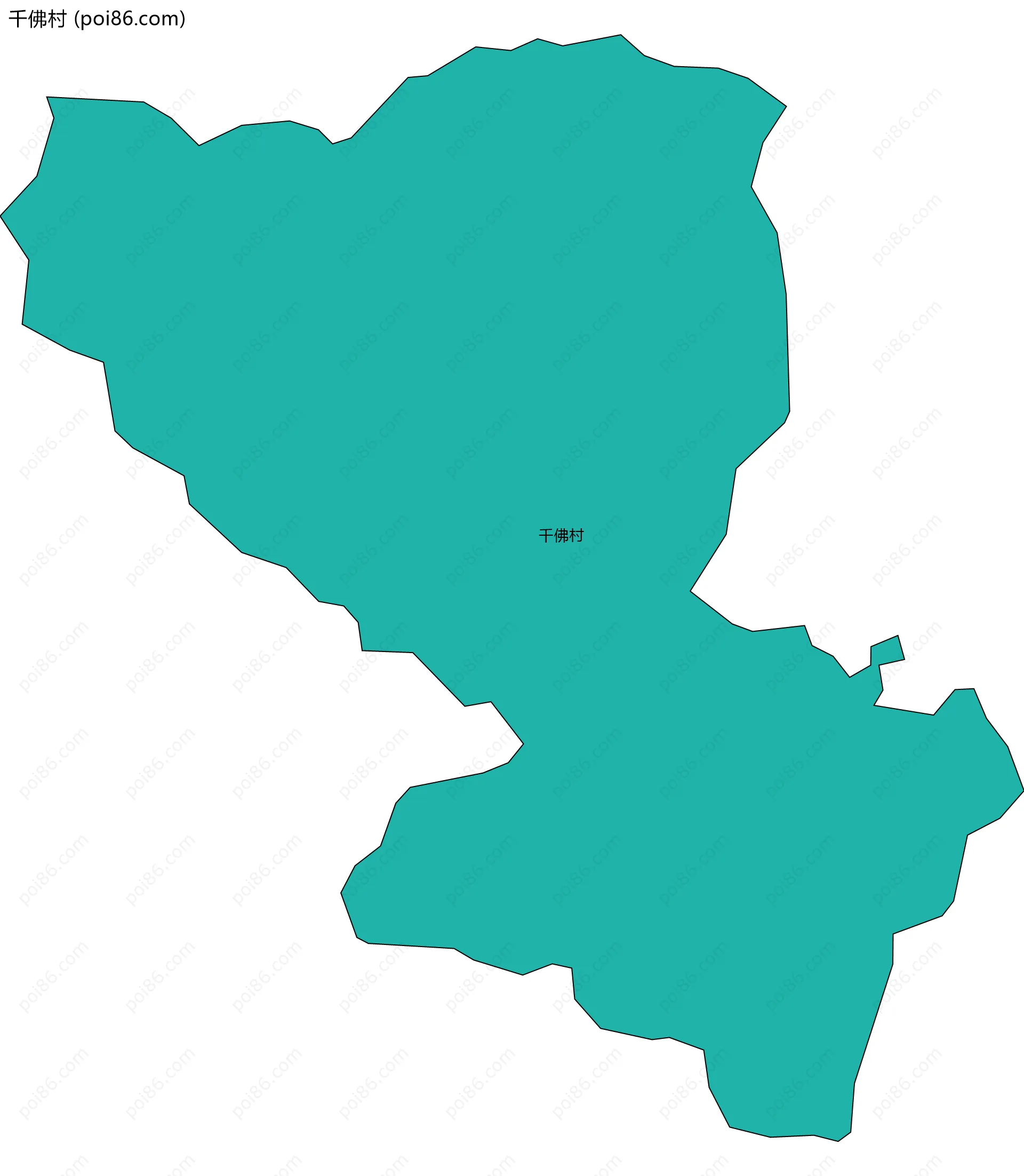 千佛村边界地图