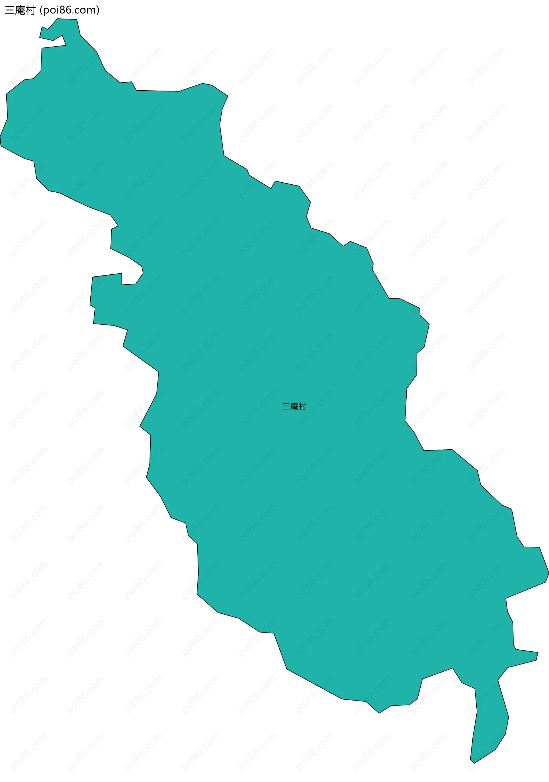 三庵村边界地图