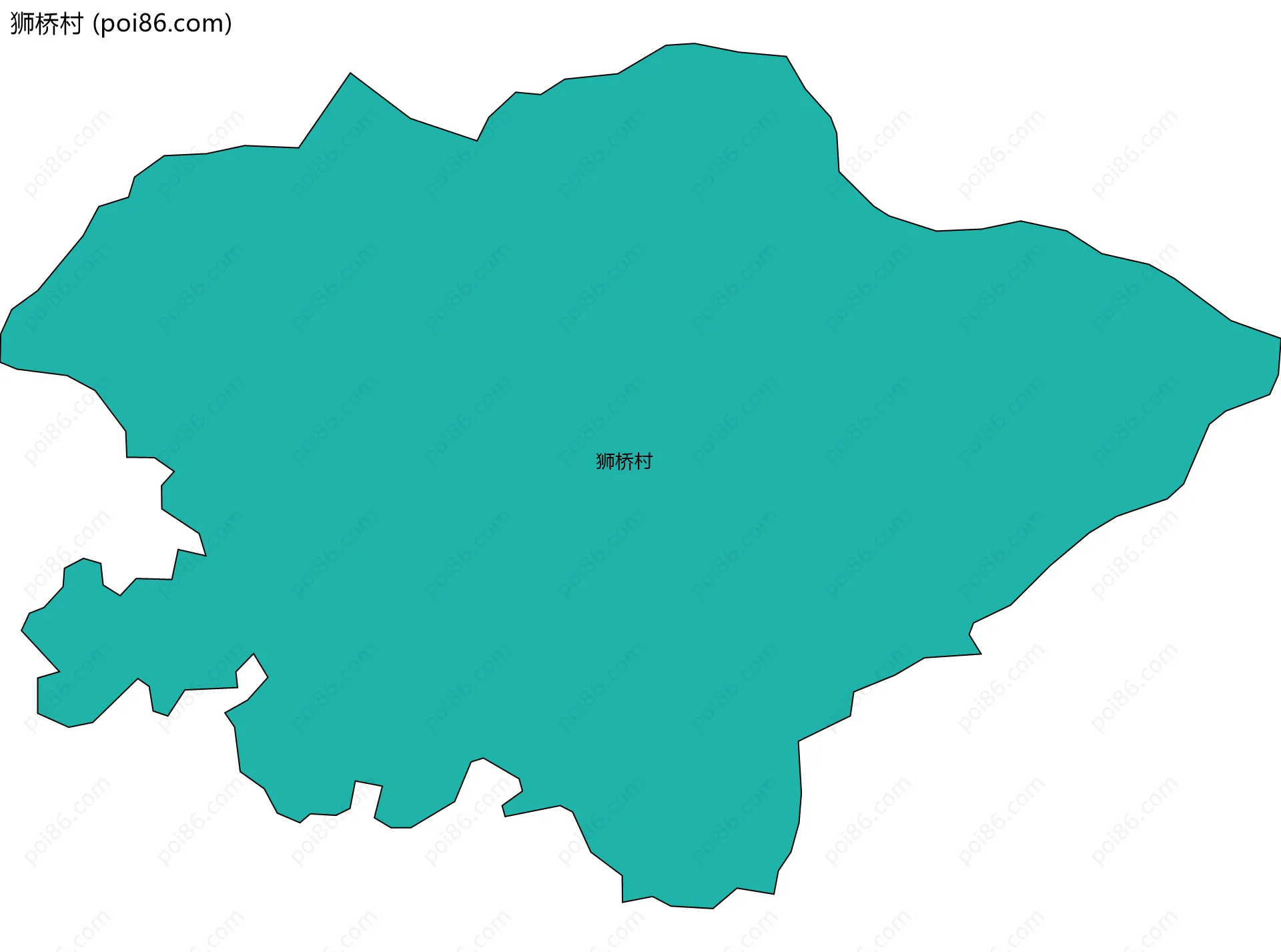 狮桥村边界地图