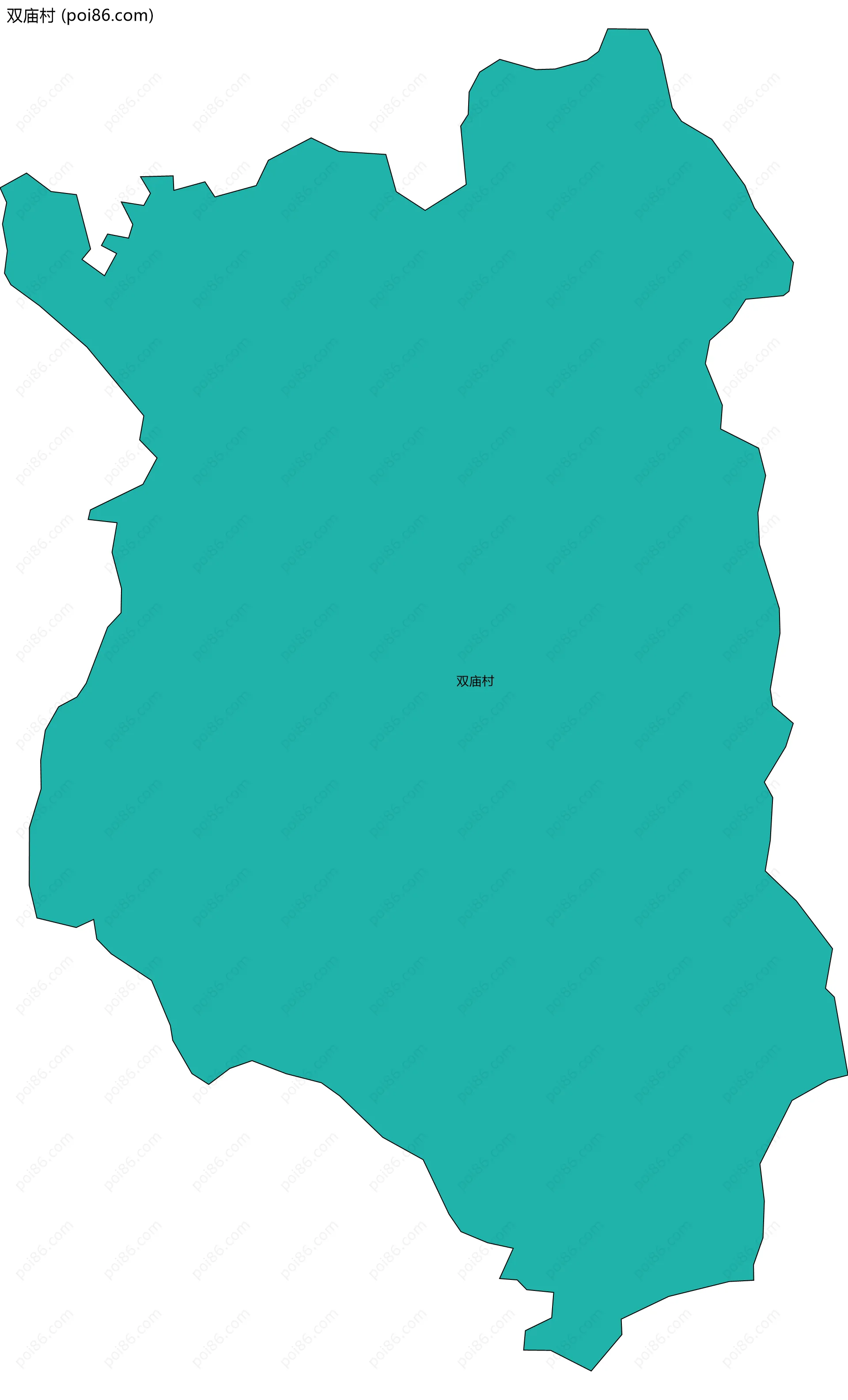 双庙村边界地图