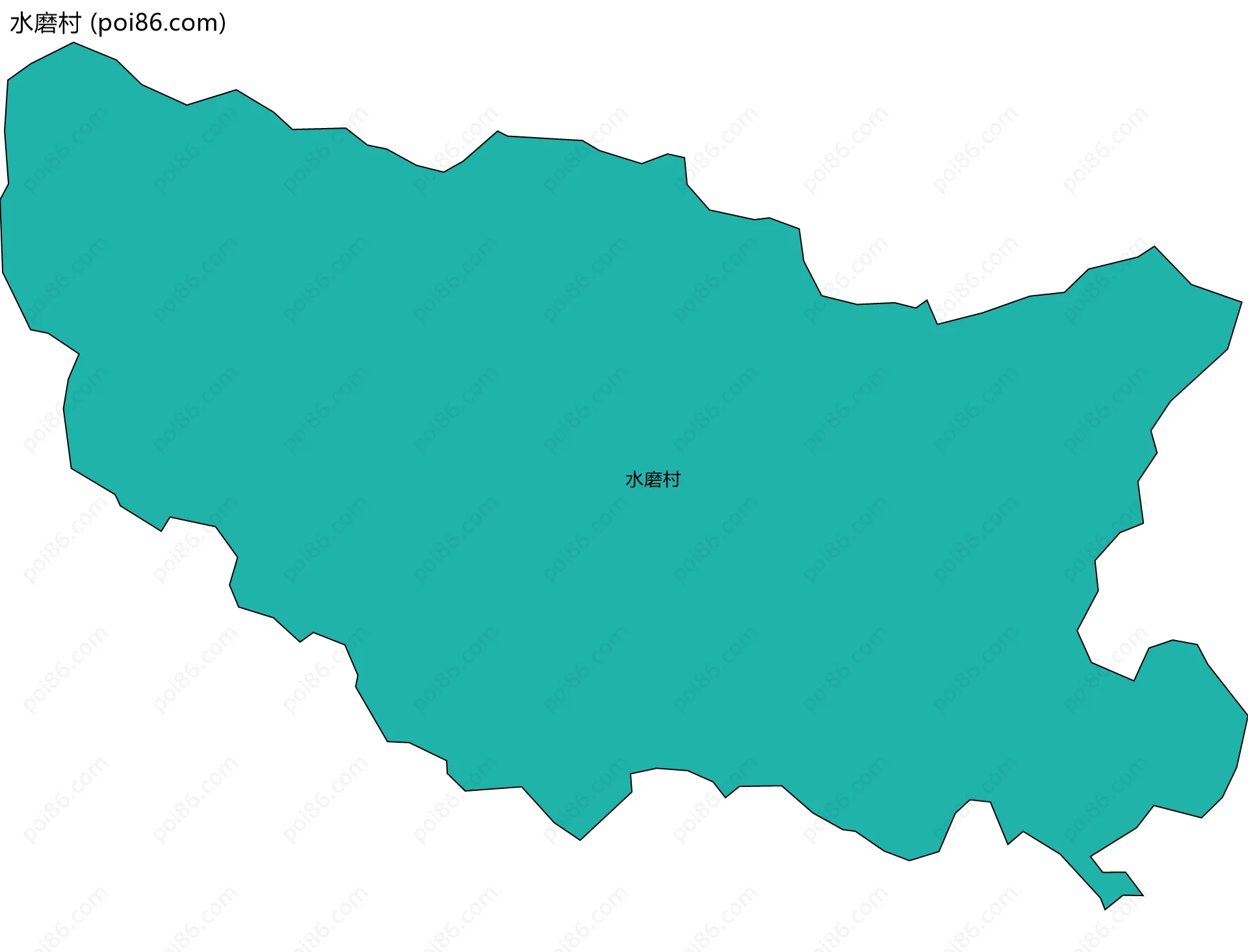 水磨村边界地图