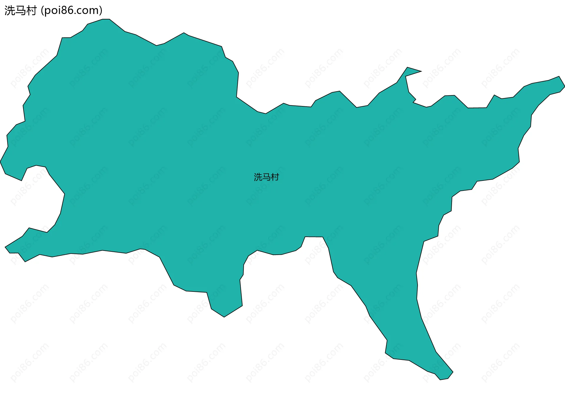 洗马村边界地图