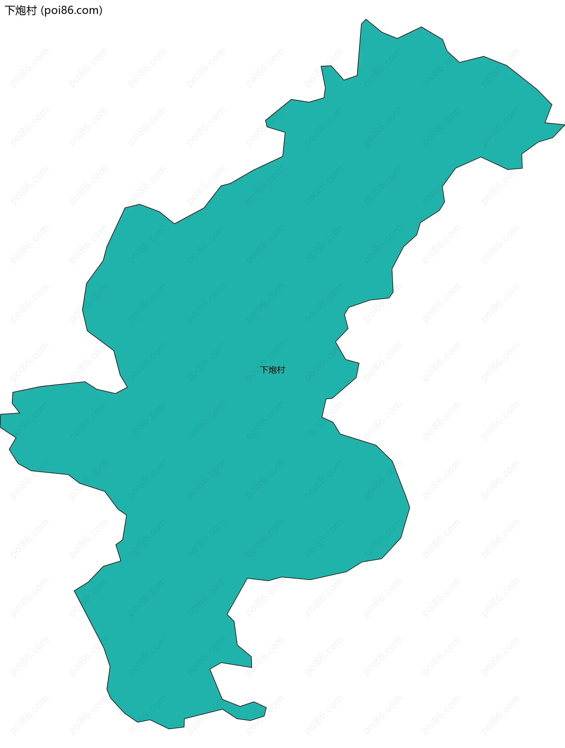 下炮村边界地图