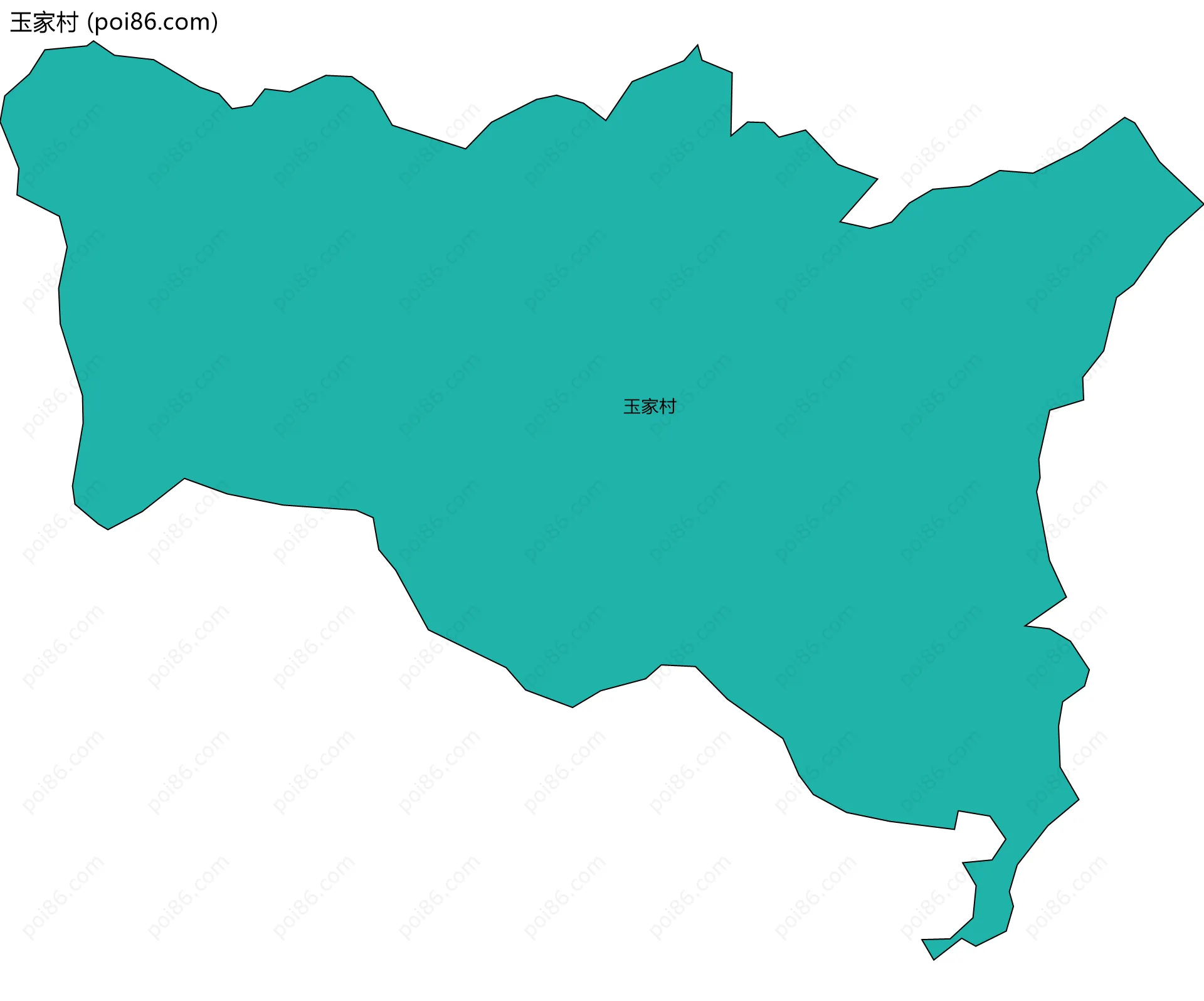 玉家村边界地图