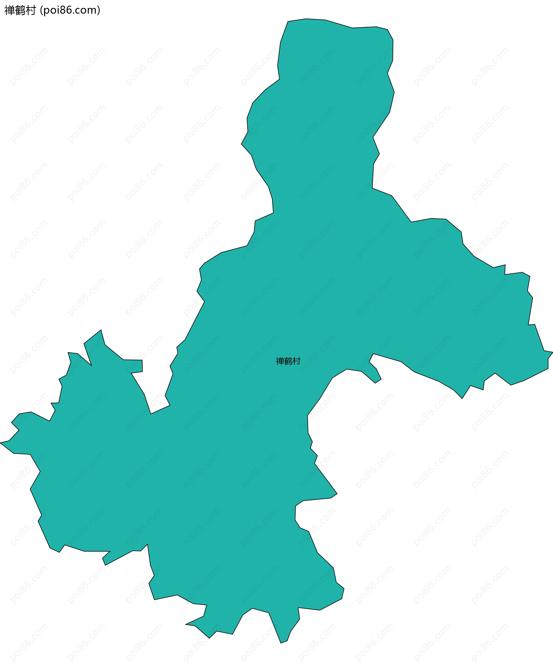 禅鹤村边界地图