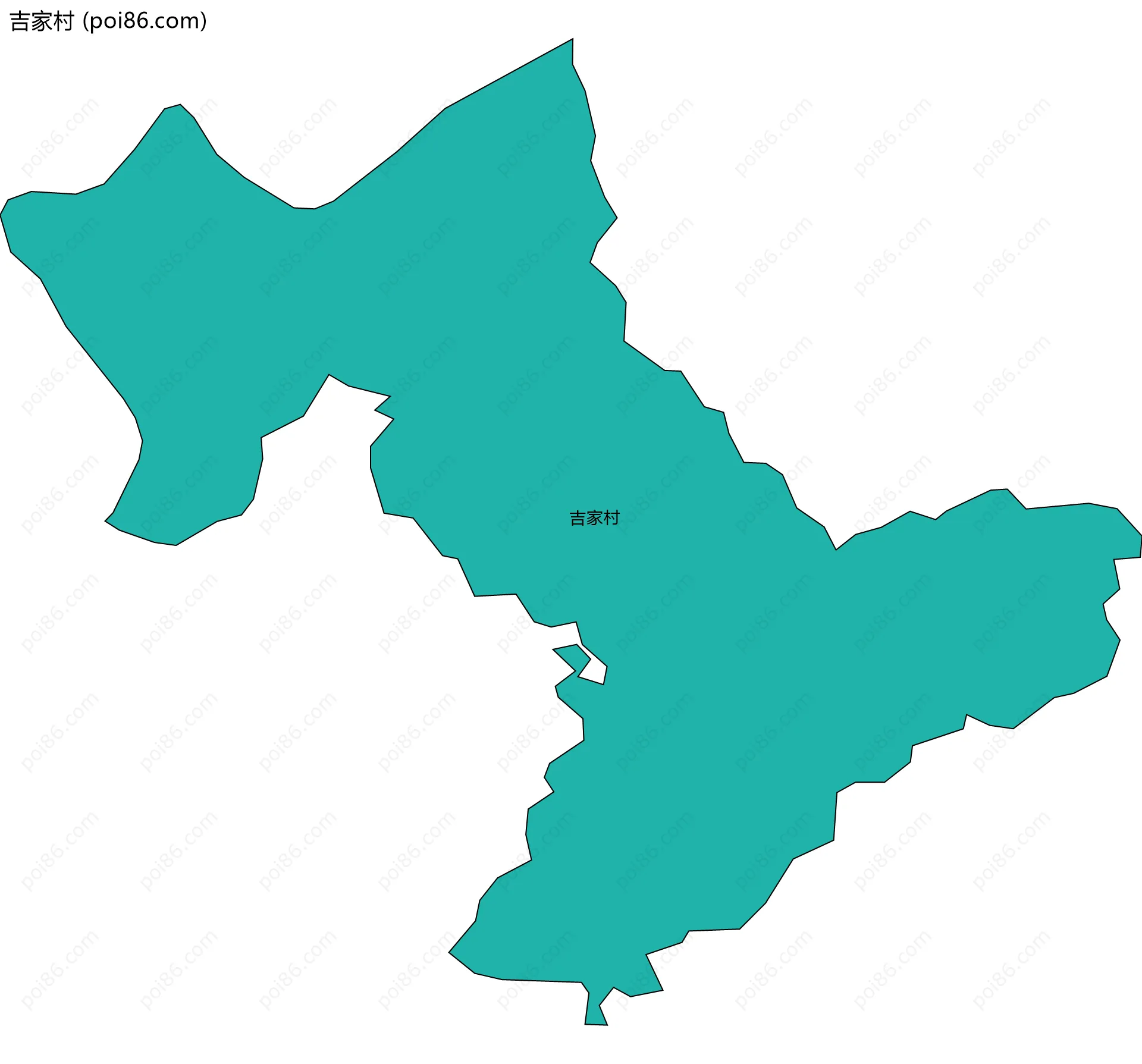 吉家村边界地图