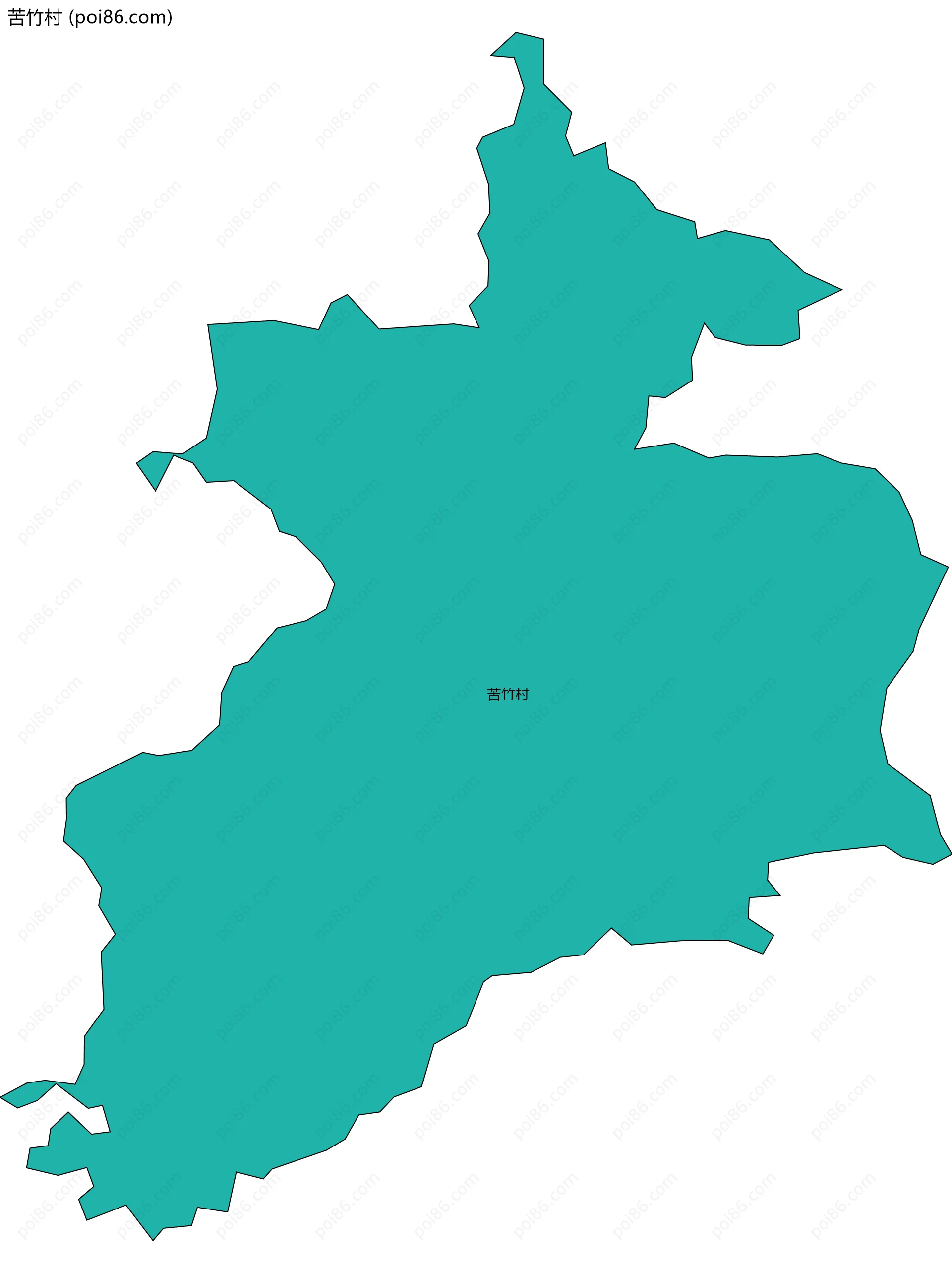 苦竹村边界地图