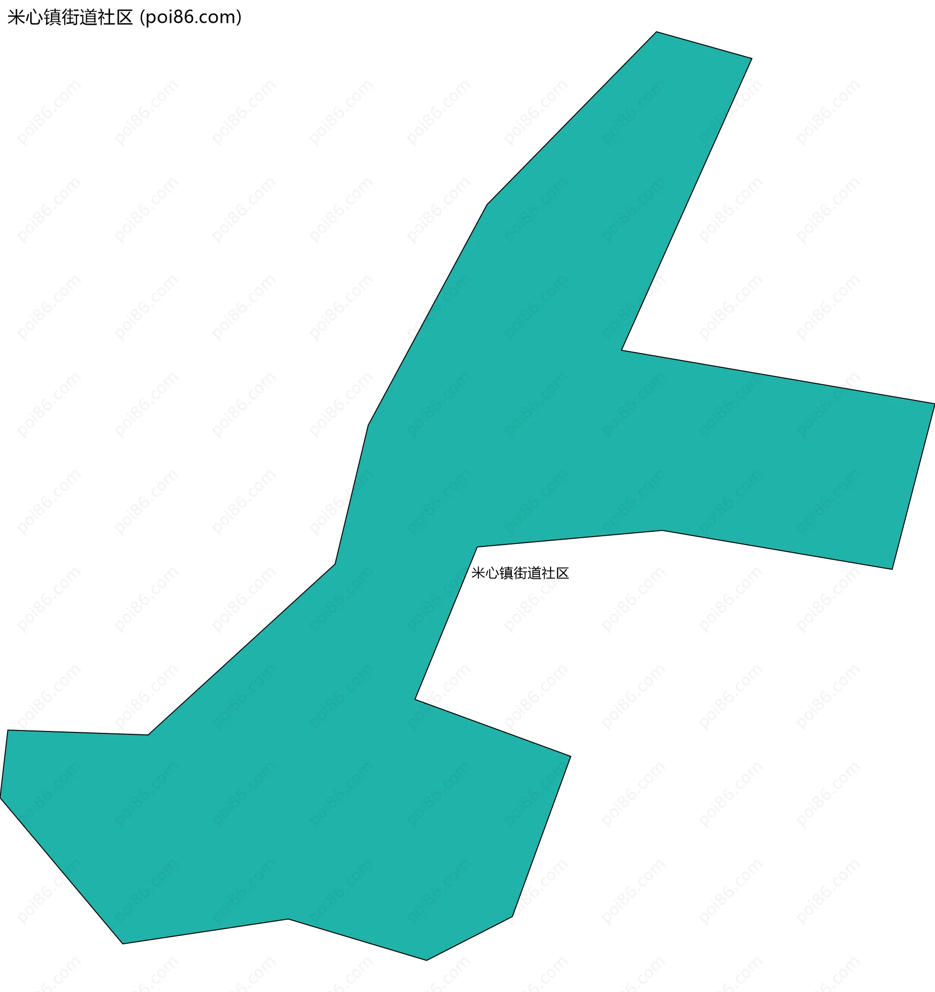 米心镇街道社区边界地图