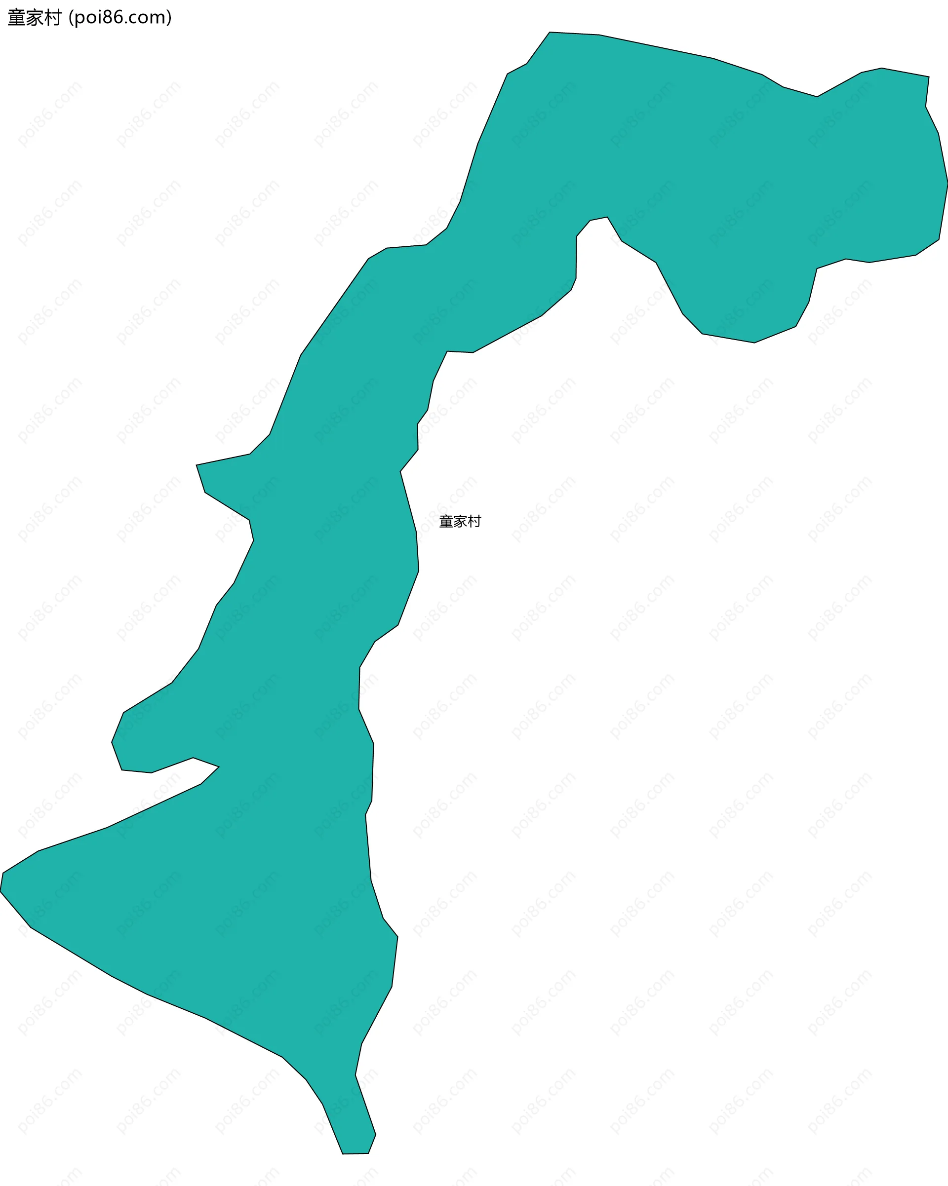 童家村边界地图