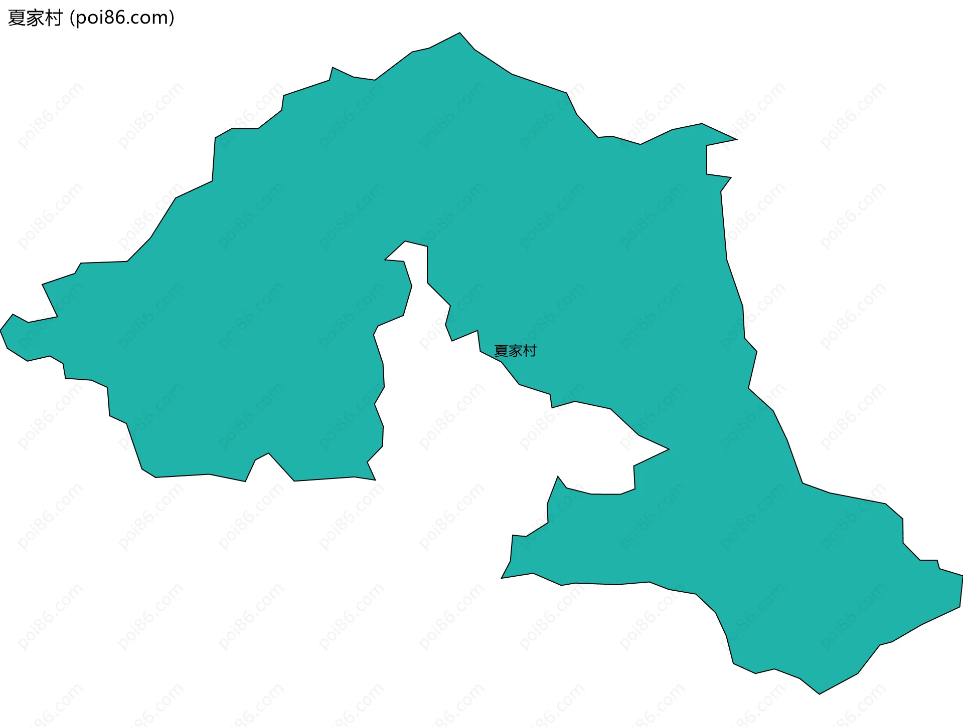夏家村边界地图
