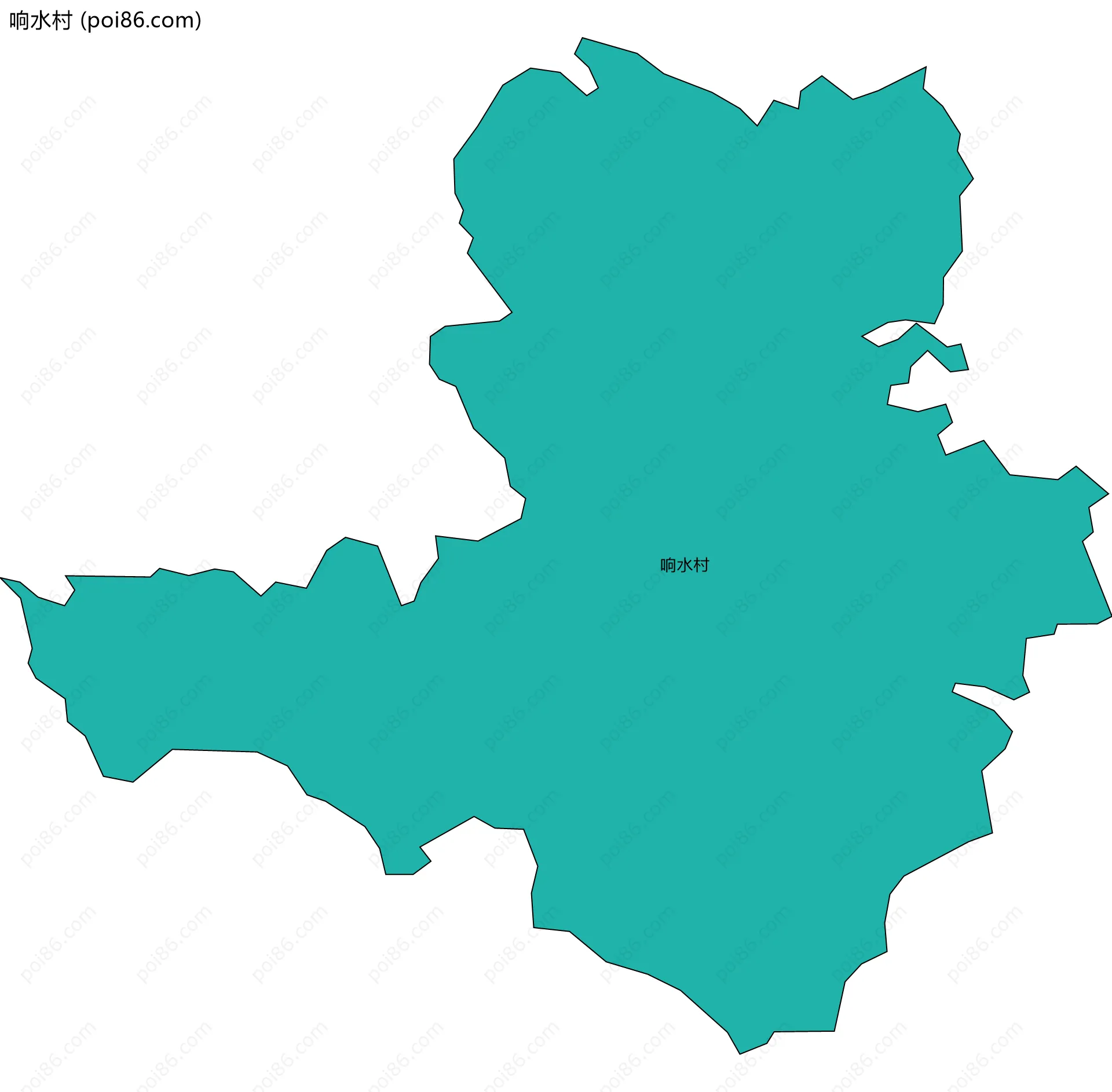 响水村边界地图