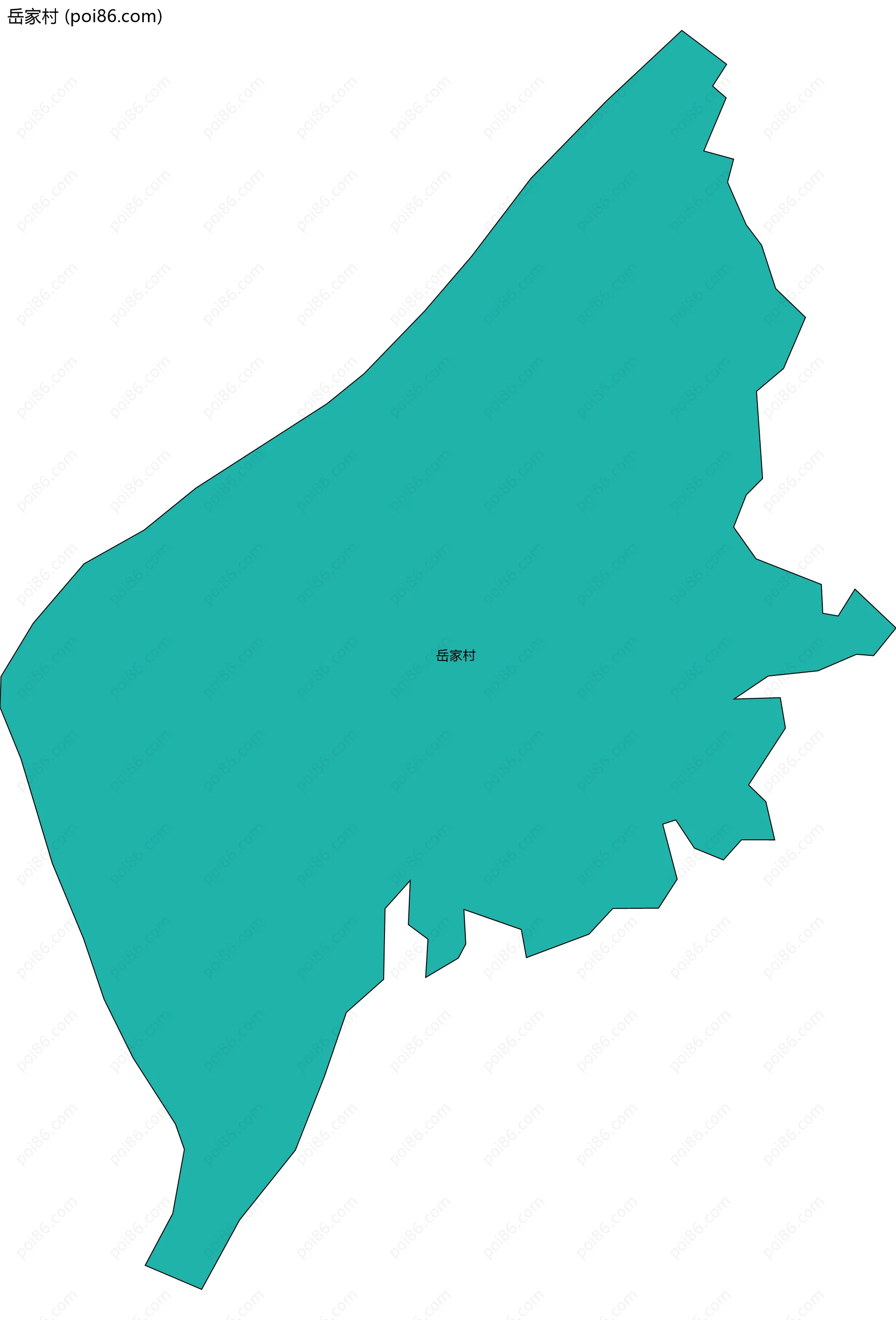 岳家村边界地图