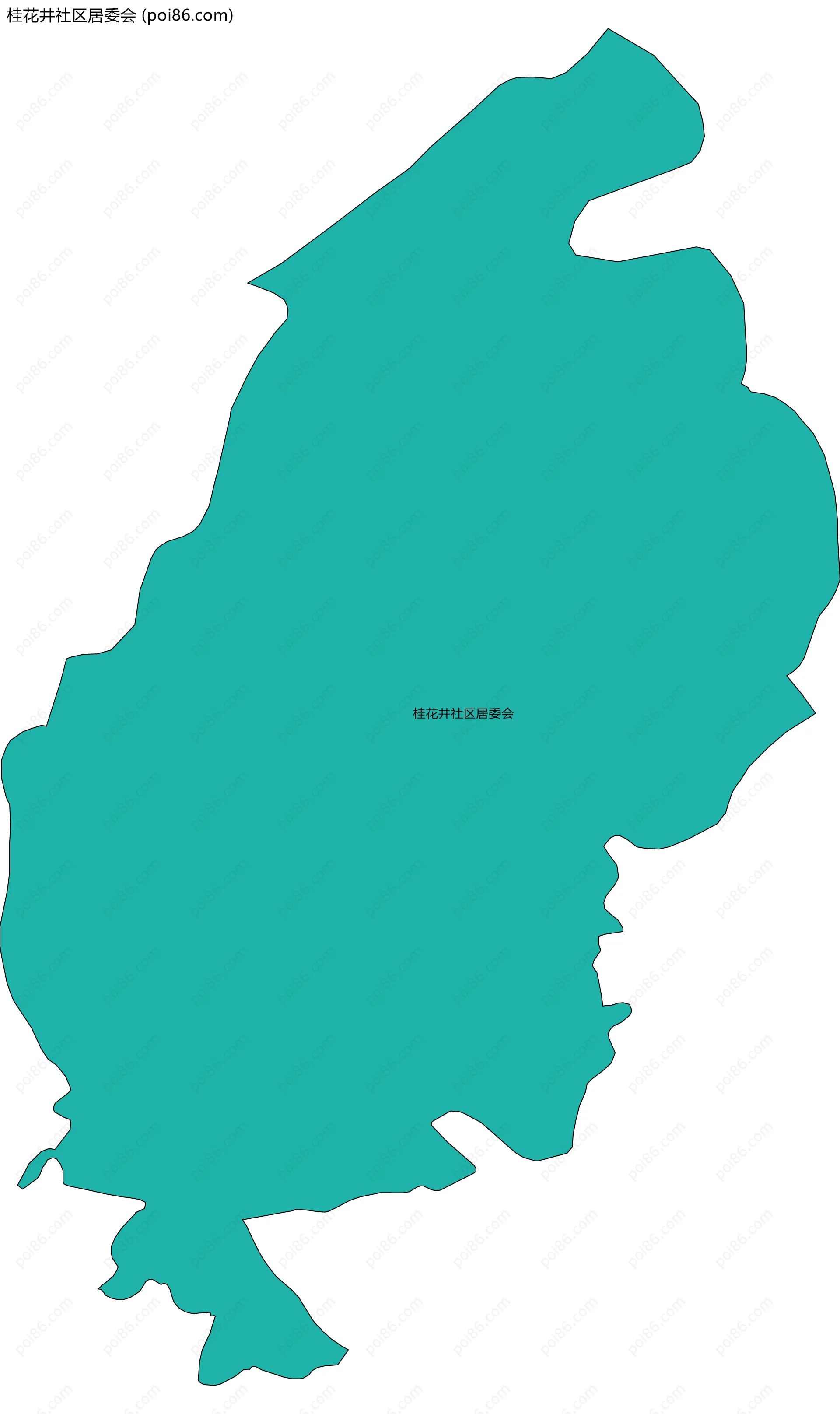 桂花井社区居委会边界地图
