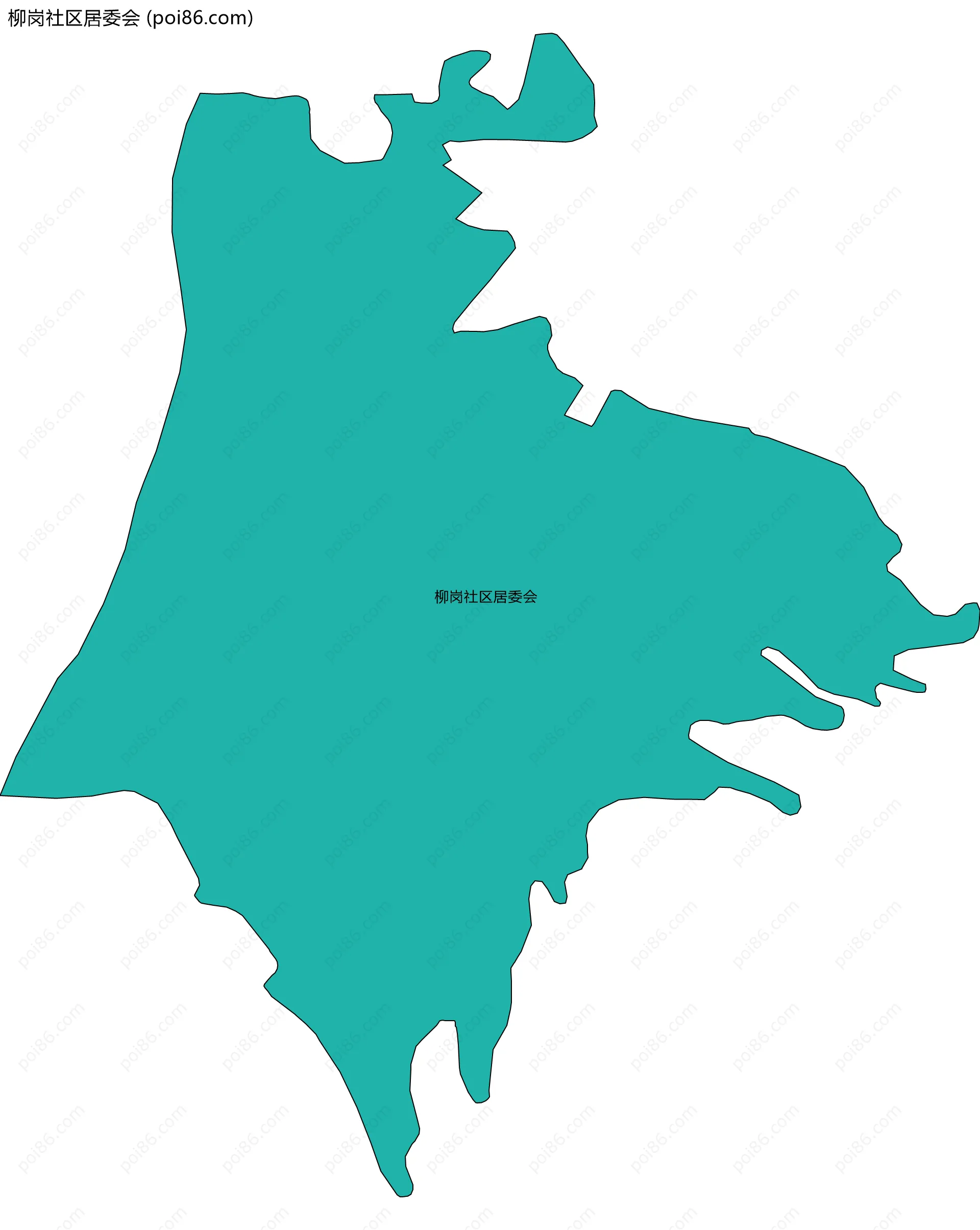 柳岗社区居委会边界地图