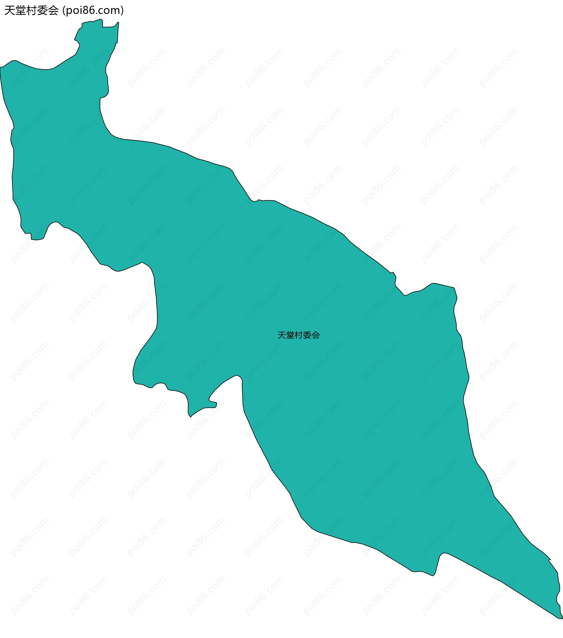 天堂村委会边界地图