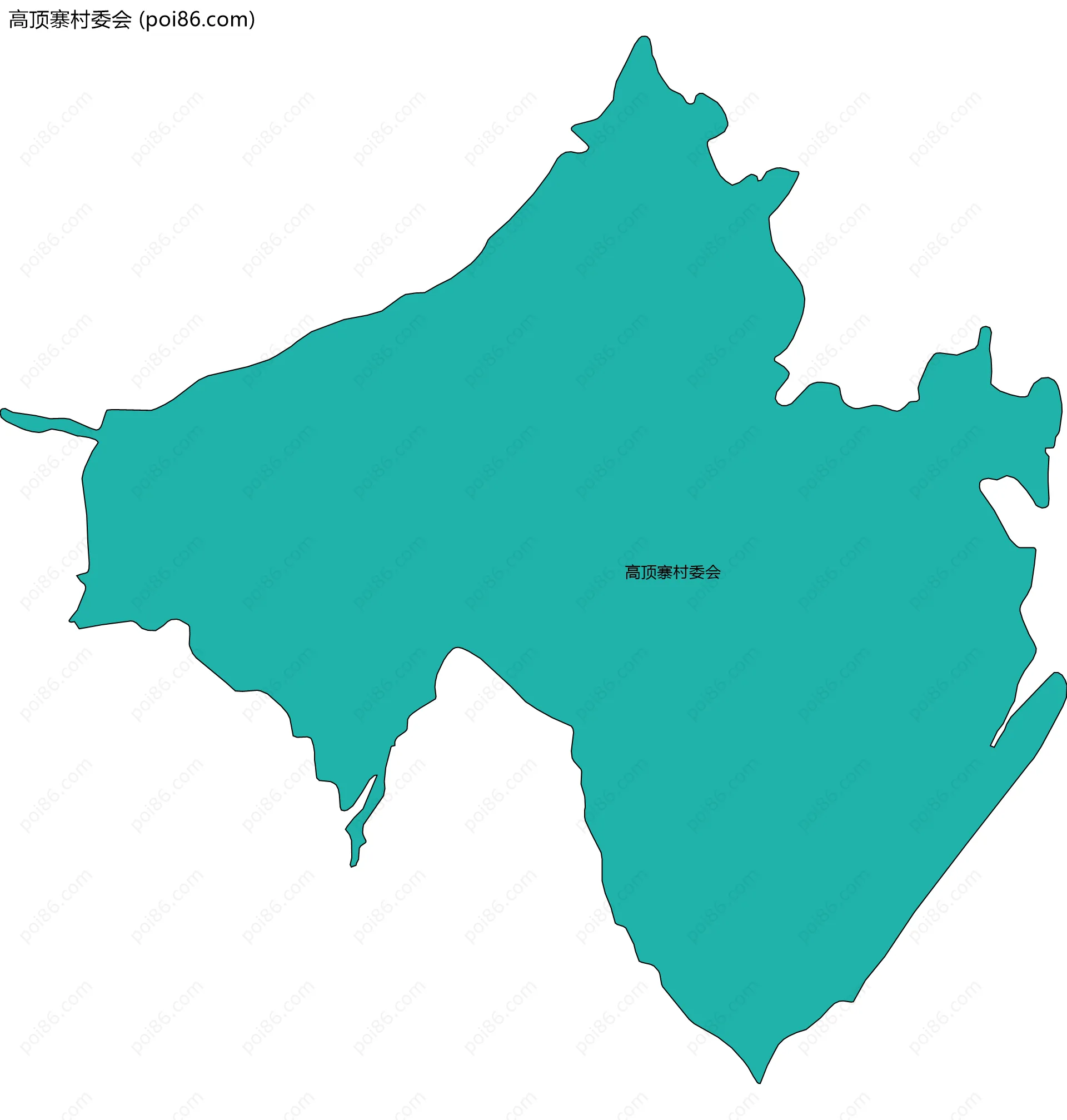 高顶寨村委会边界地图