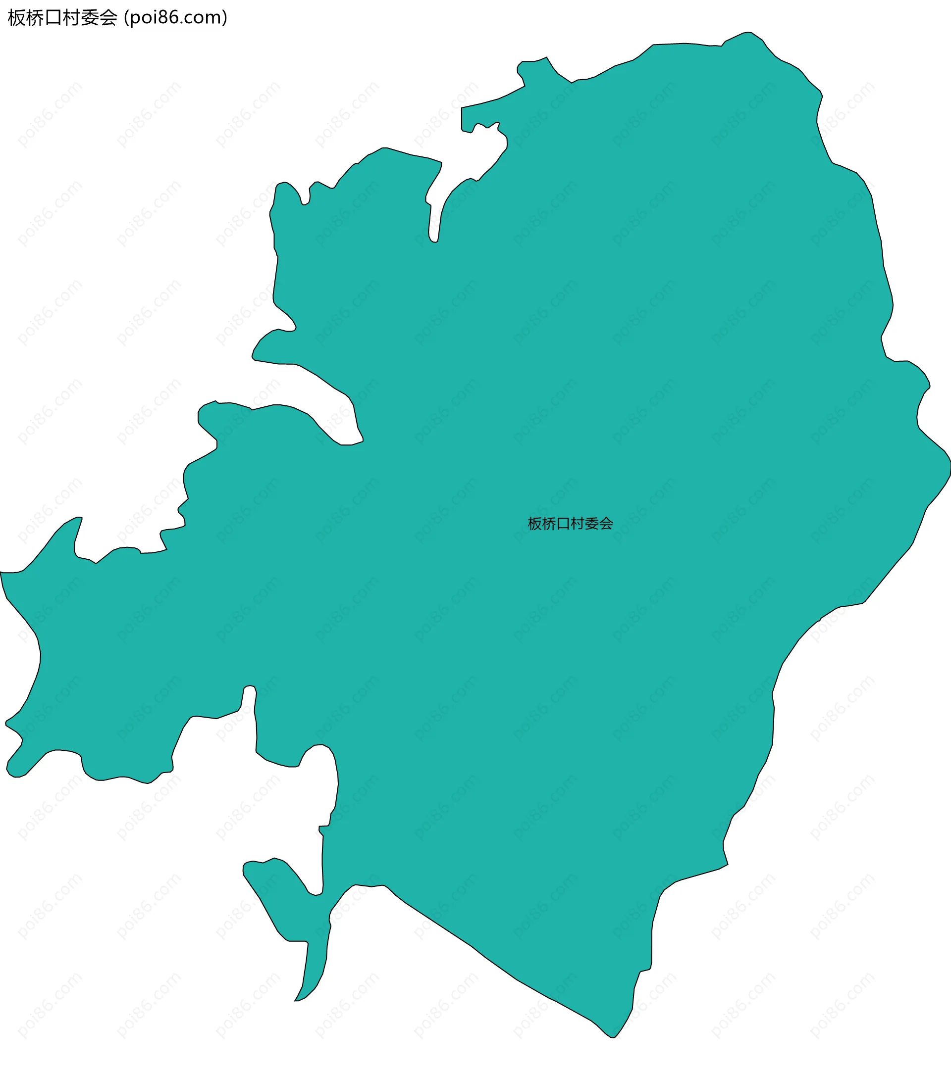 板桥口村委会边界地图