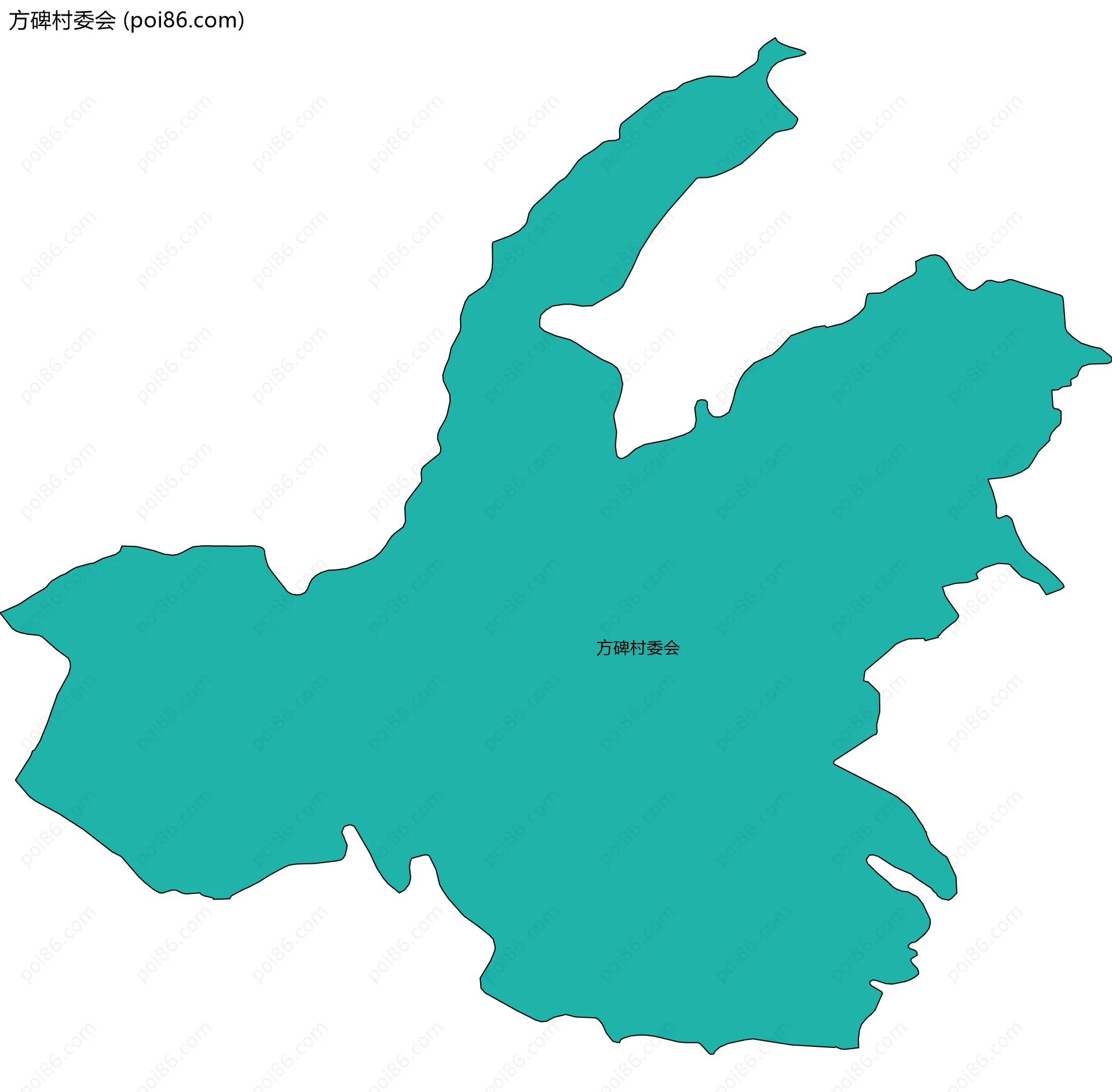 方碑村委会边界地图