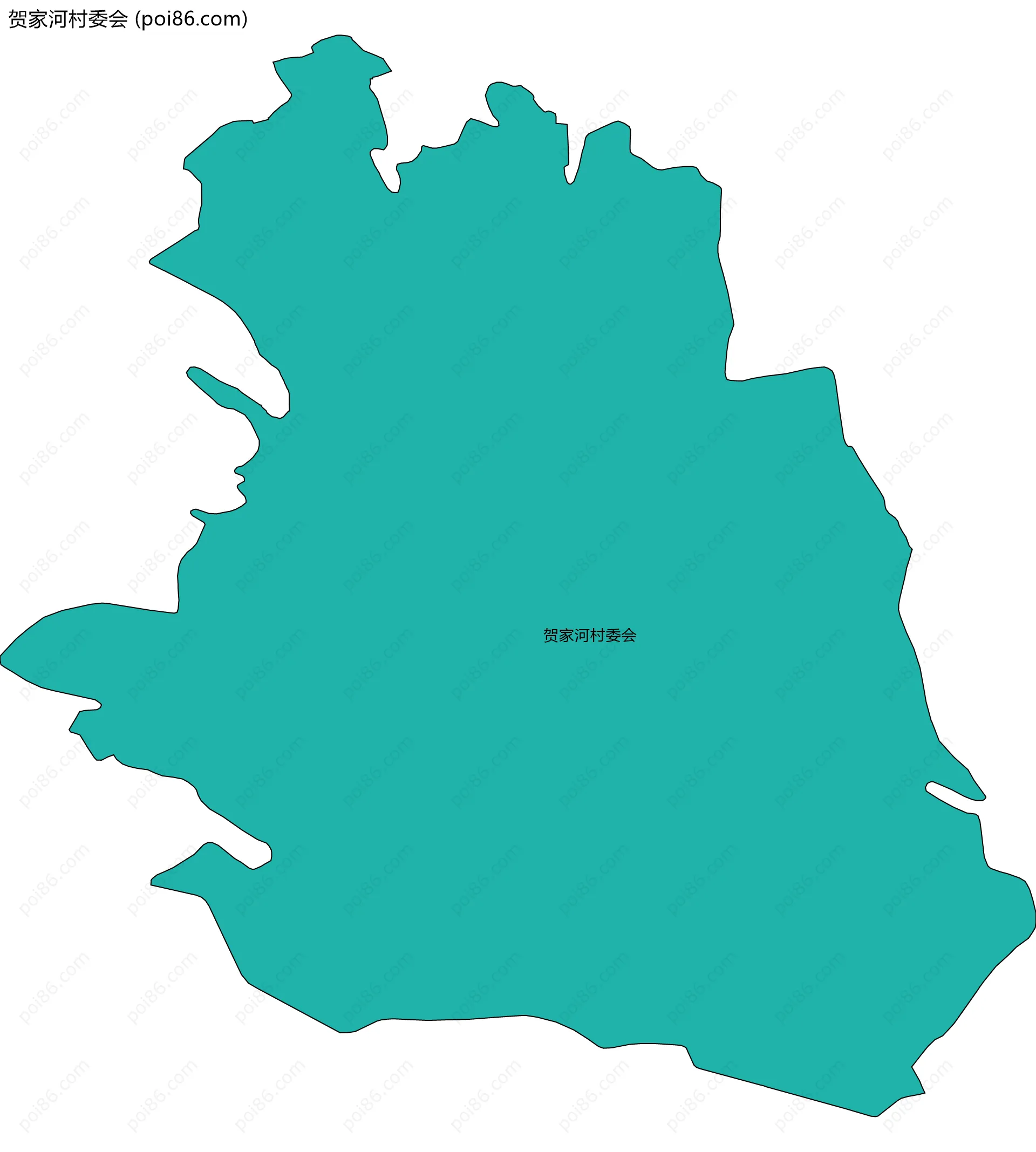 贺家河村委会边界地图