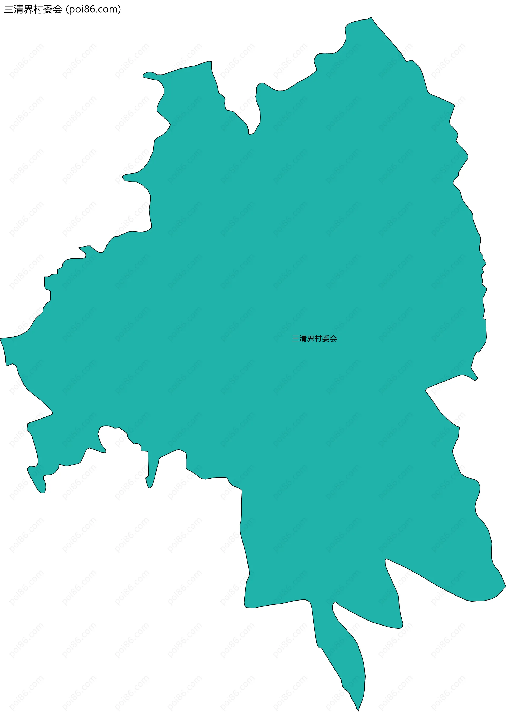 三清界村委会边界地图