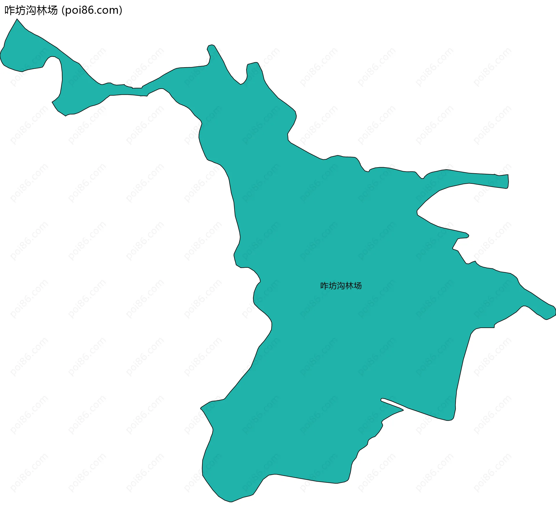 咋坊沟林场边界地图