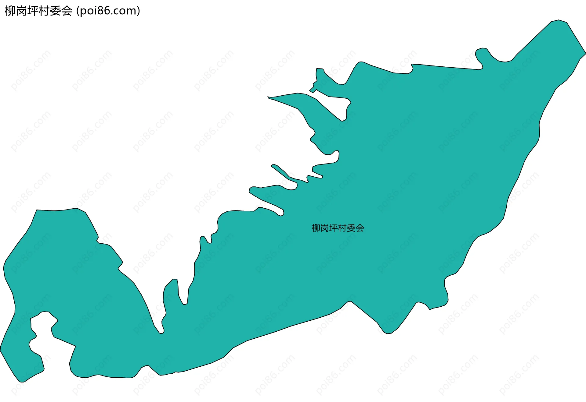 柳岗坪村委会边界地图