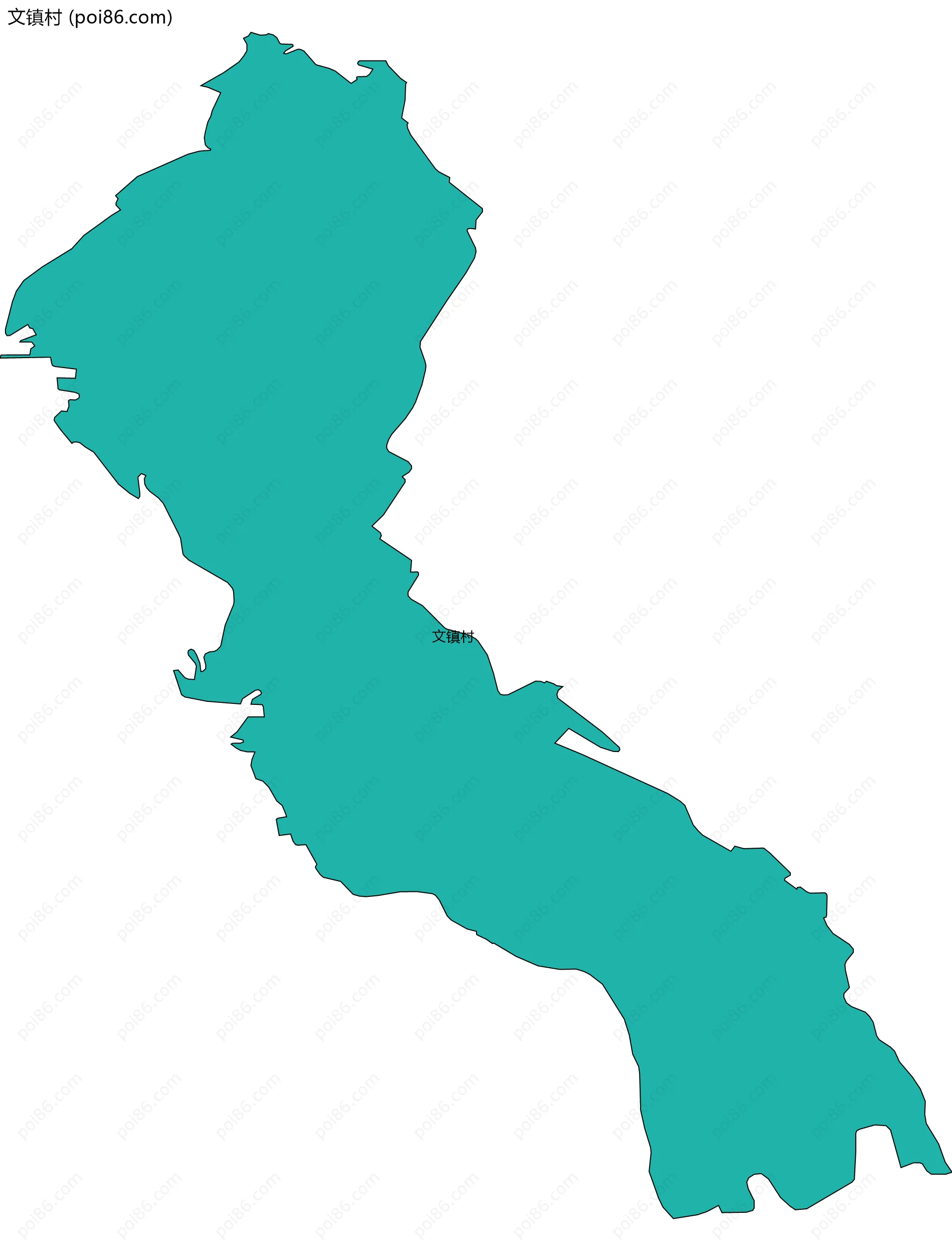 文镇村边界地图