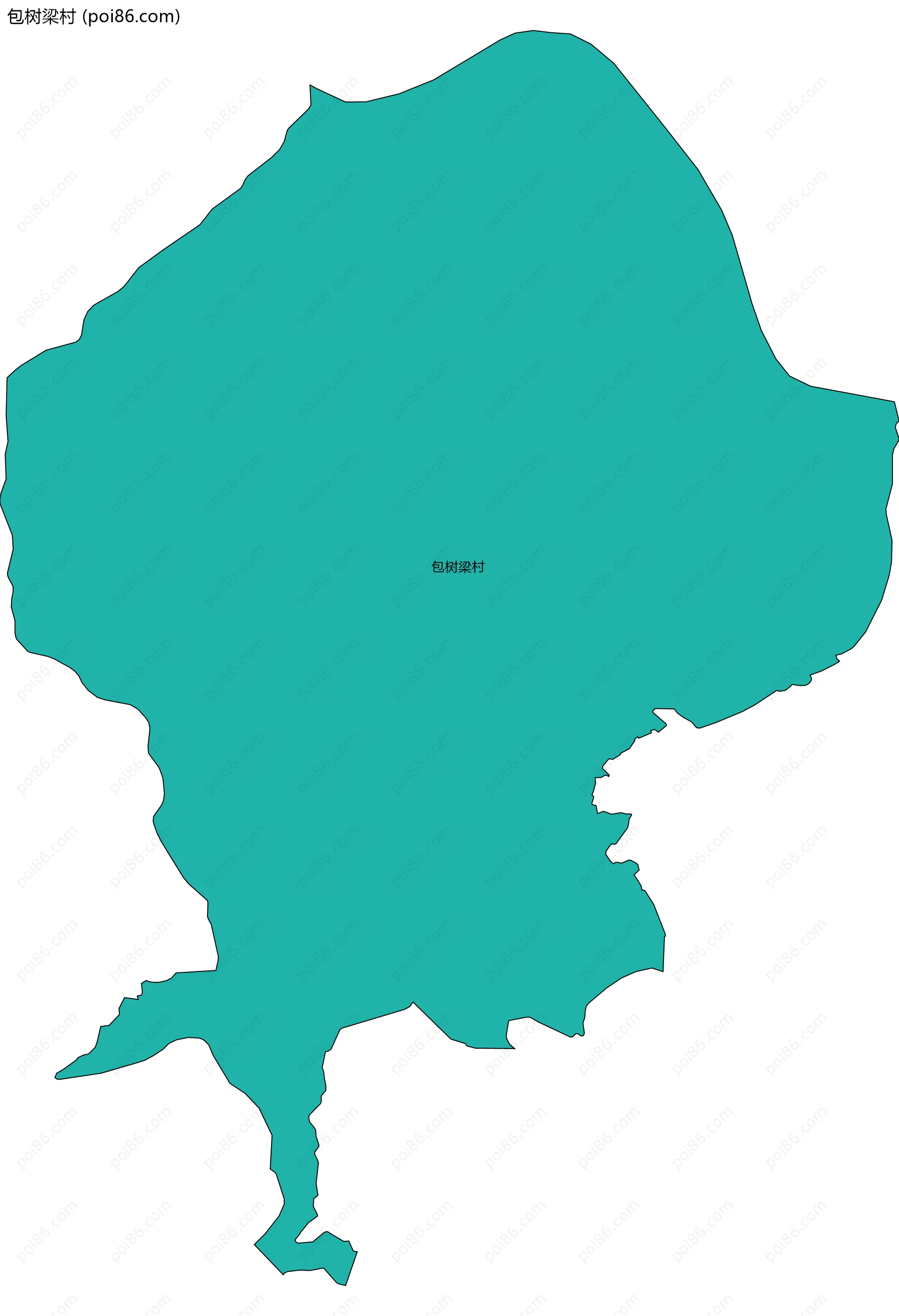 包树梁村边界地图