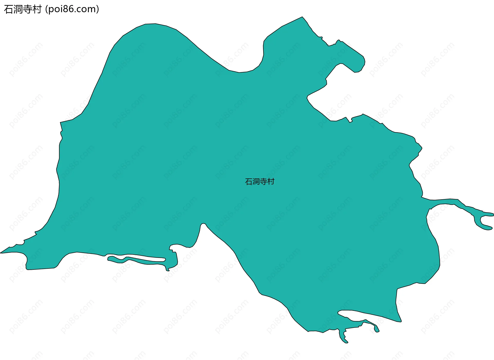 石洞寺村边界地图