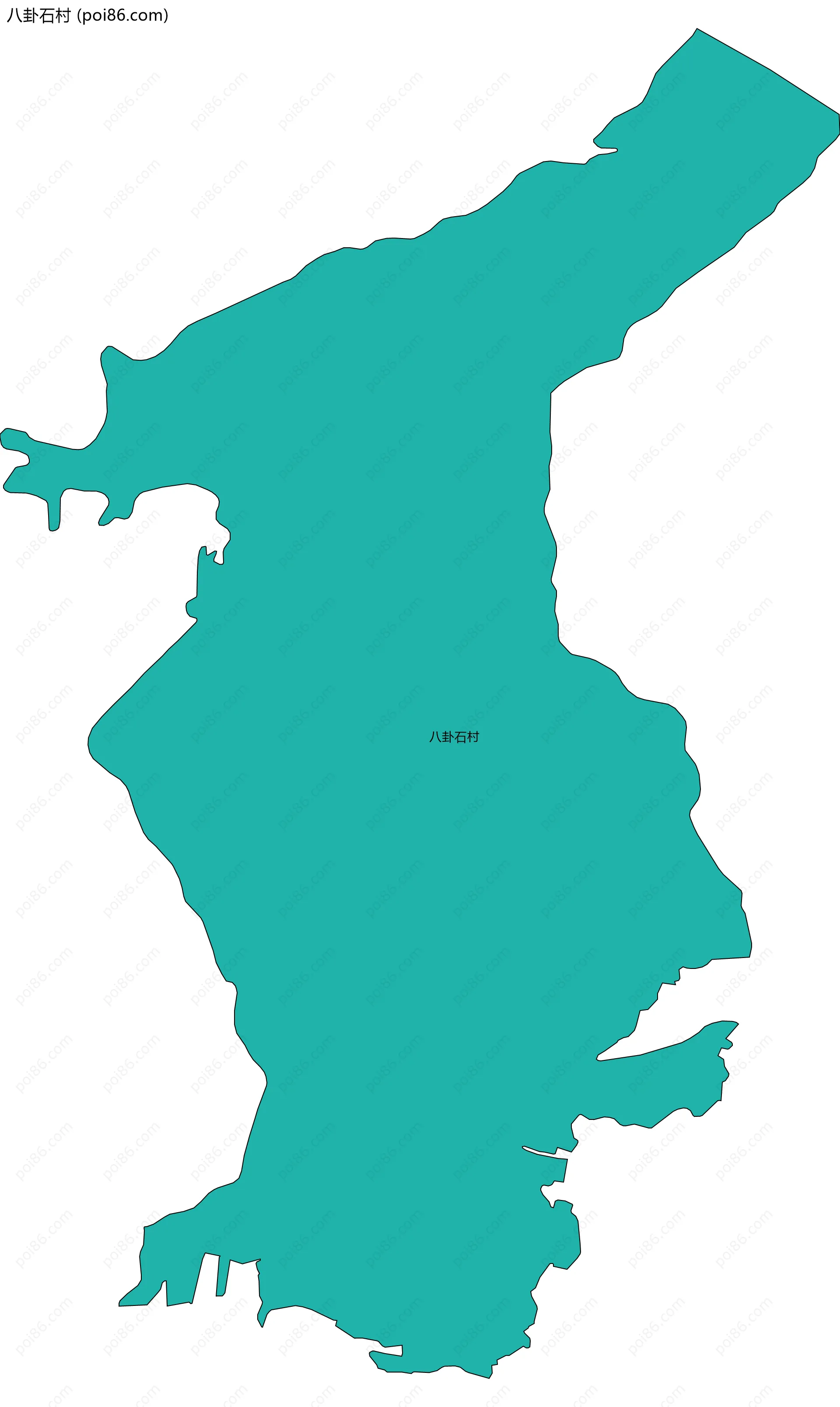 八卦石村边界地图