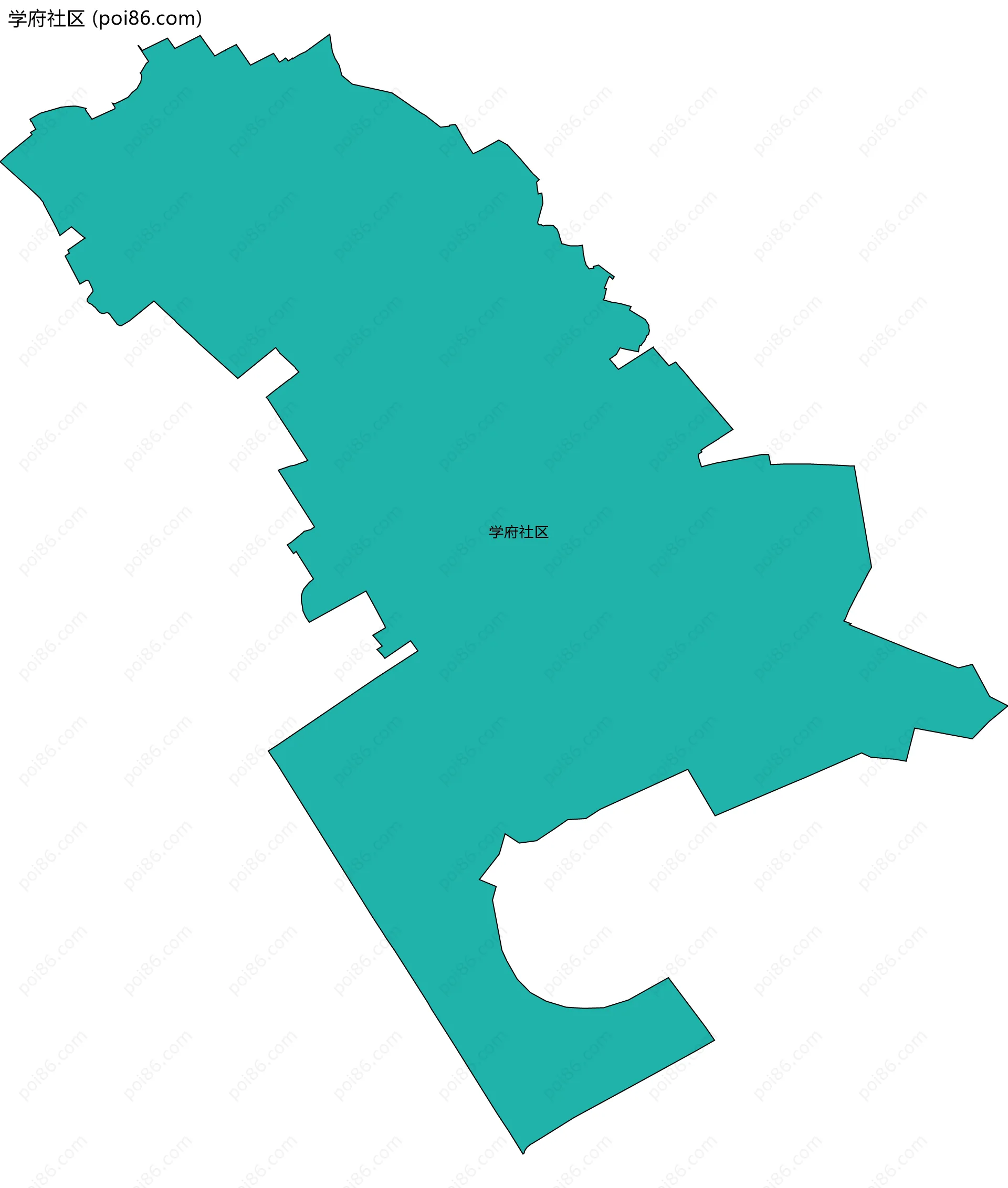 学府社区边界地图