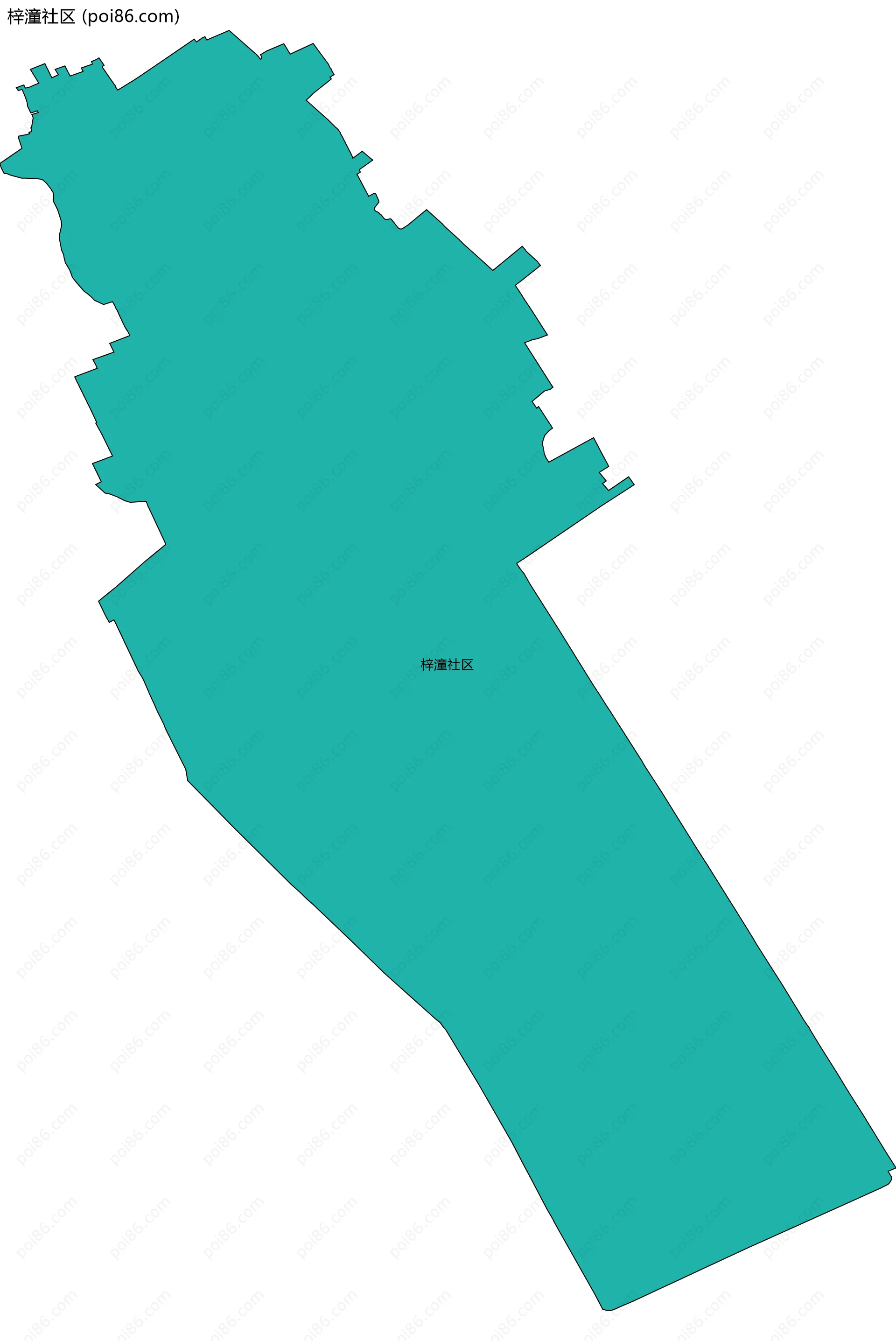 梓潼社区边界地图