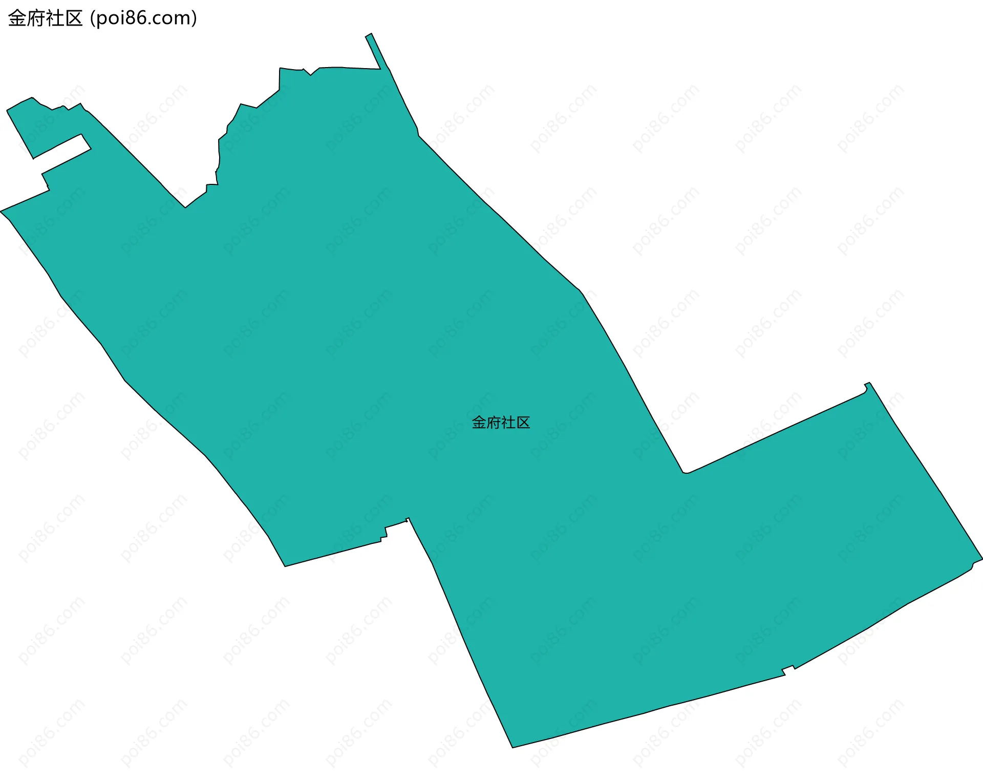 金府社区边界地图