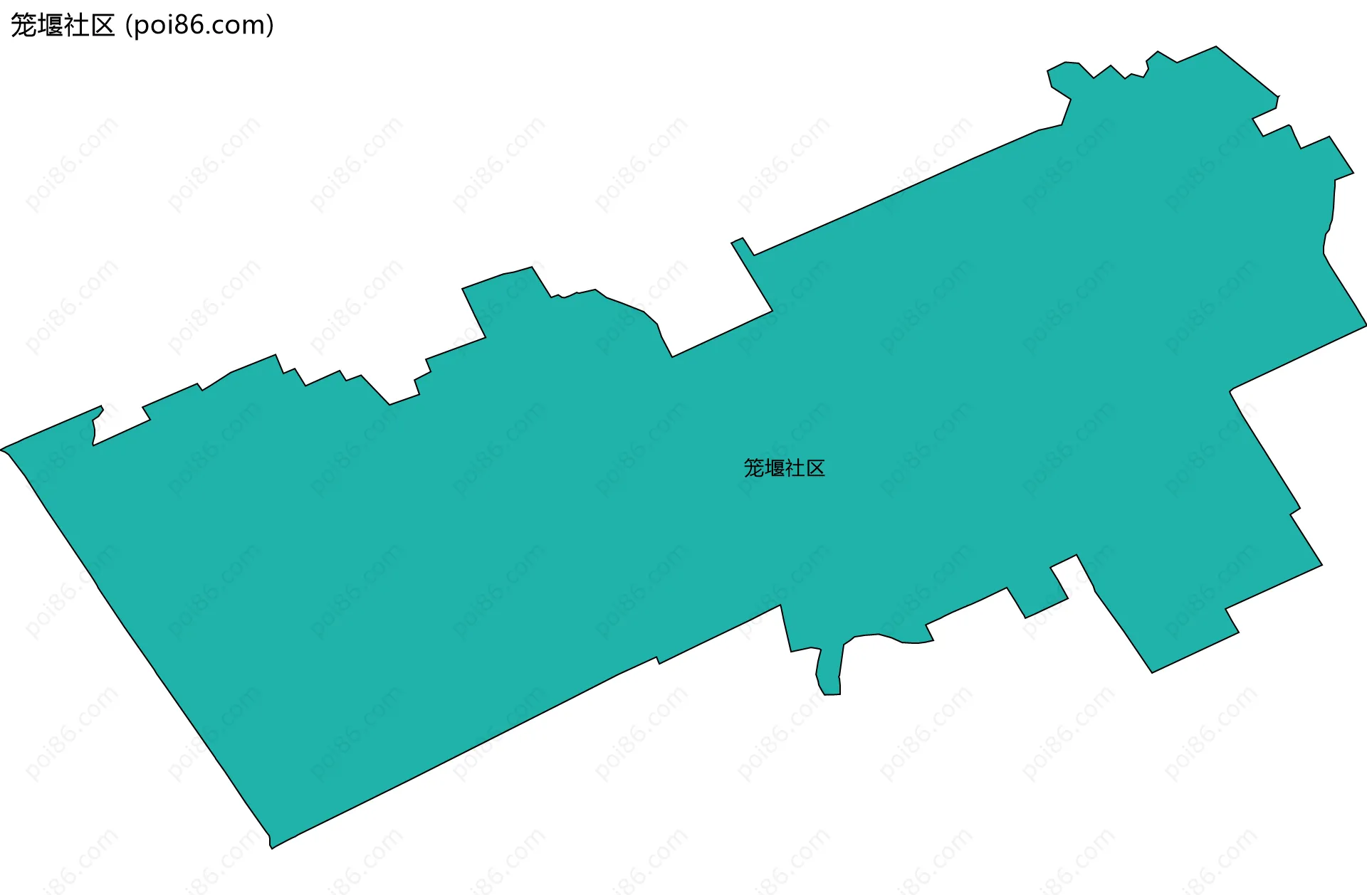 笼堰社区边界地图