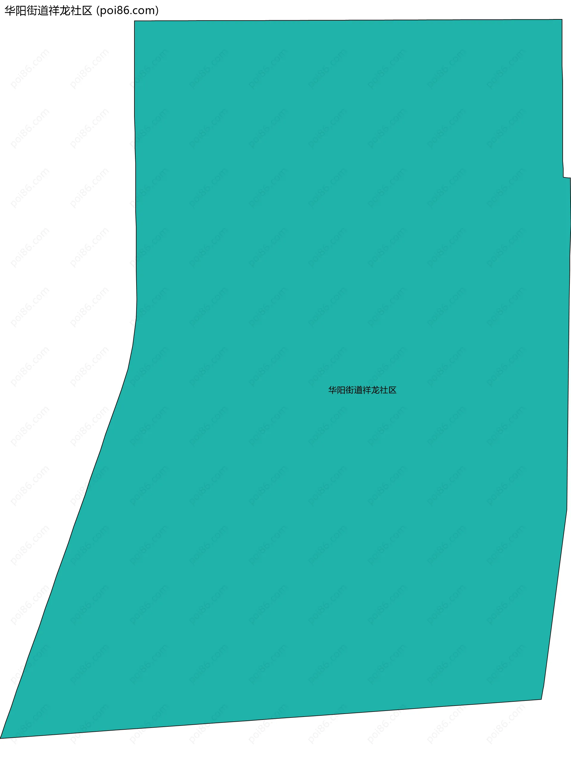 华阳街道祥龙社区边界地图