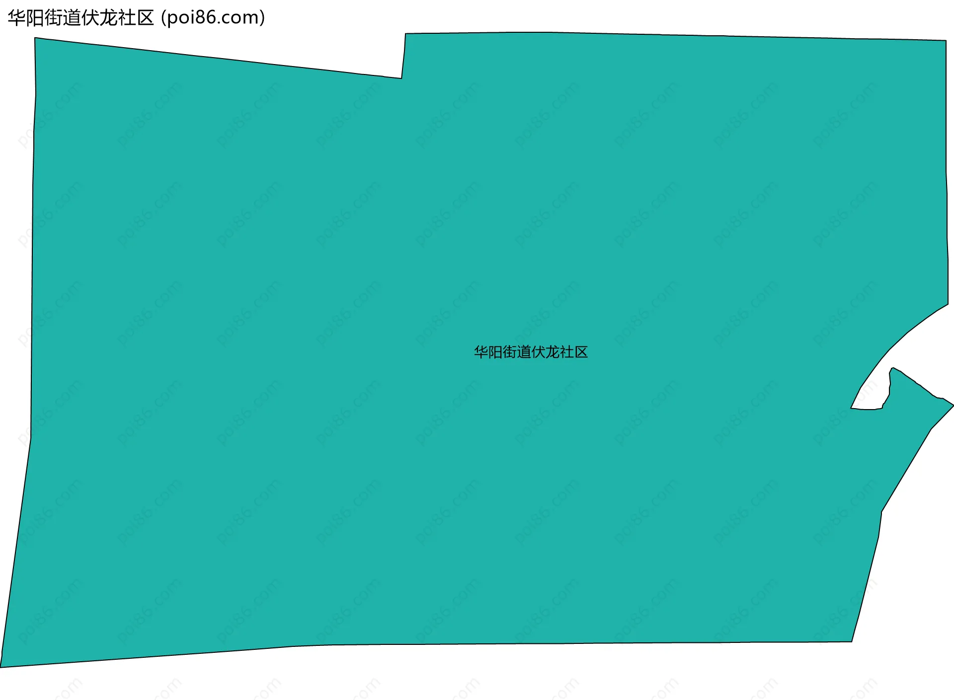 华阳街道伏龙社区边界地图