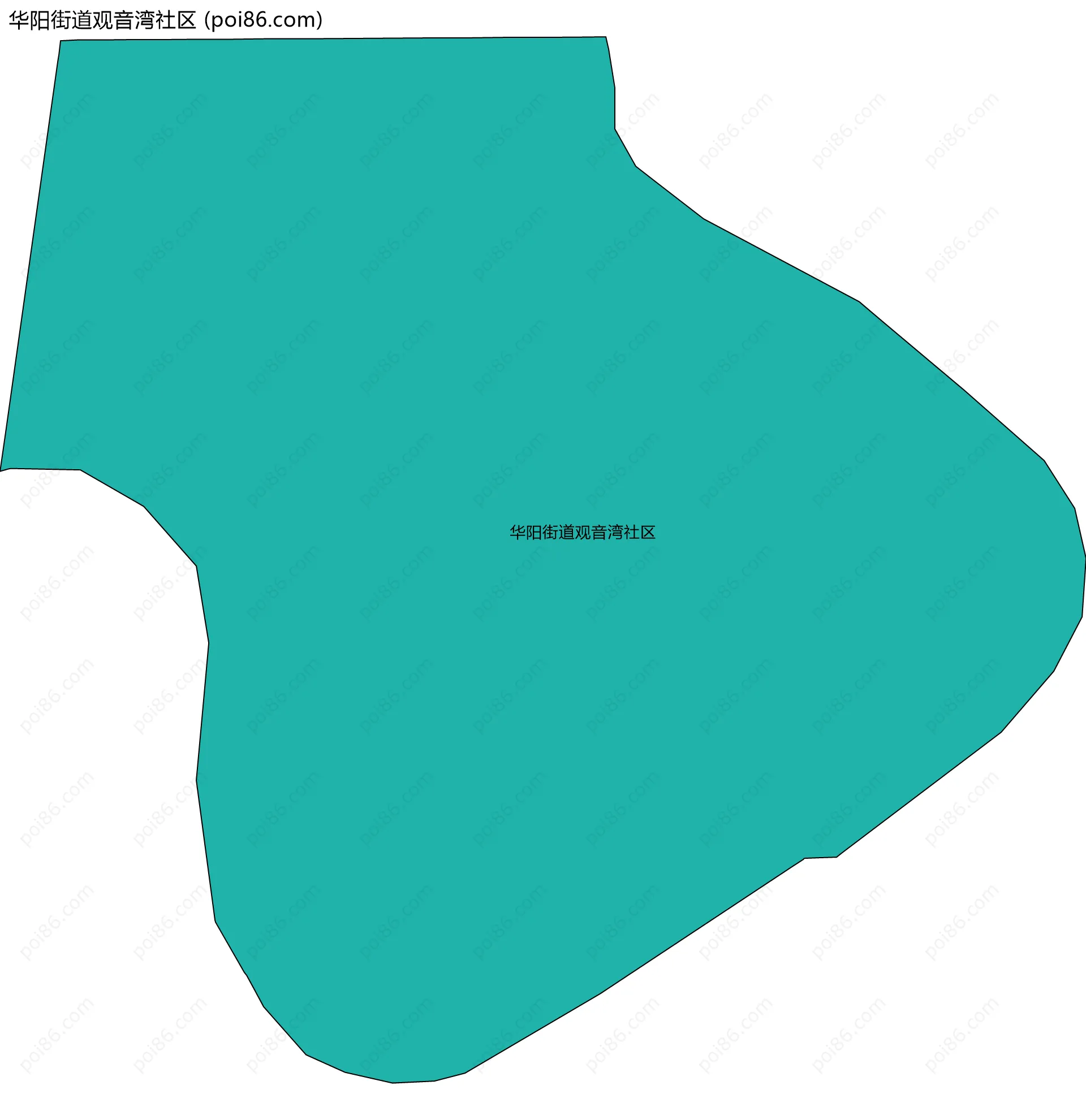 华阳街道观音湾社区边界地图