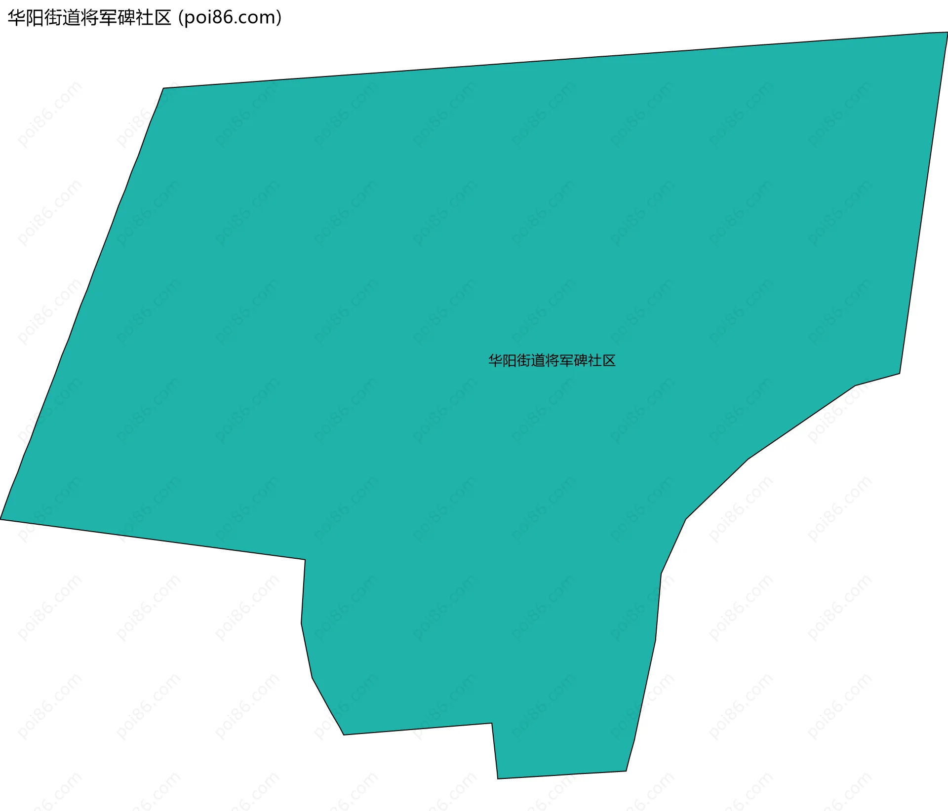 华阳街道将军碑社区边界地图