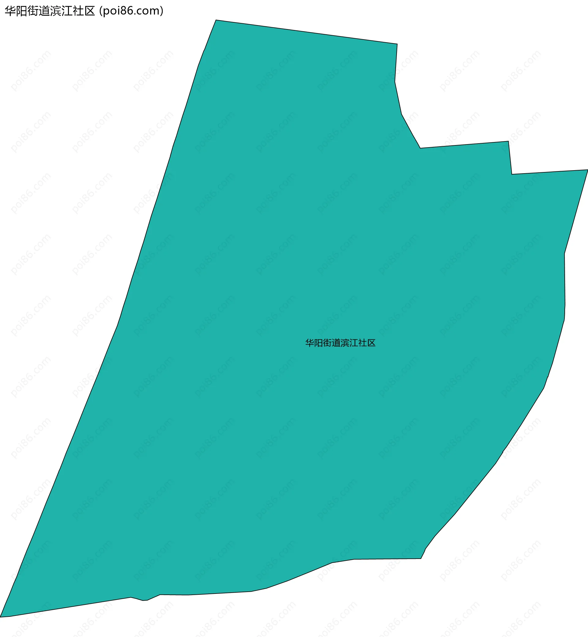 华阳街道滨江社区边界地图