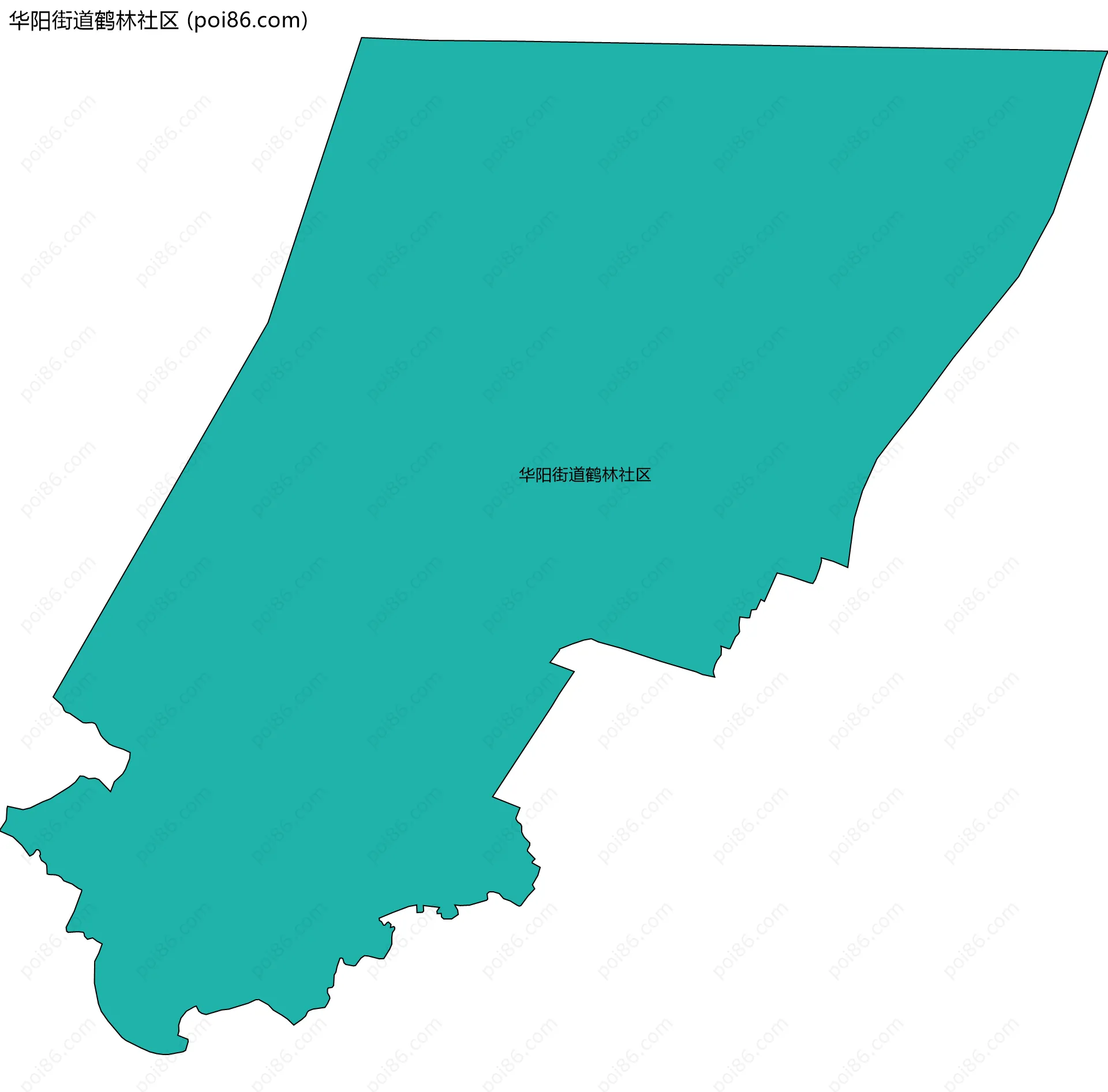 华阳街道鹤林社区边界地图