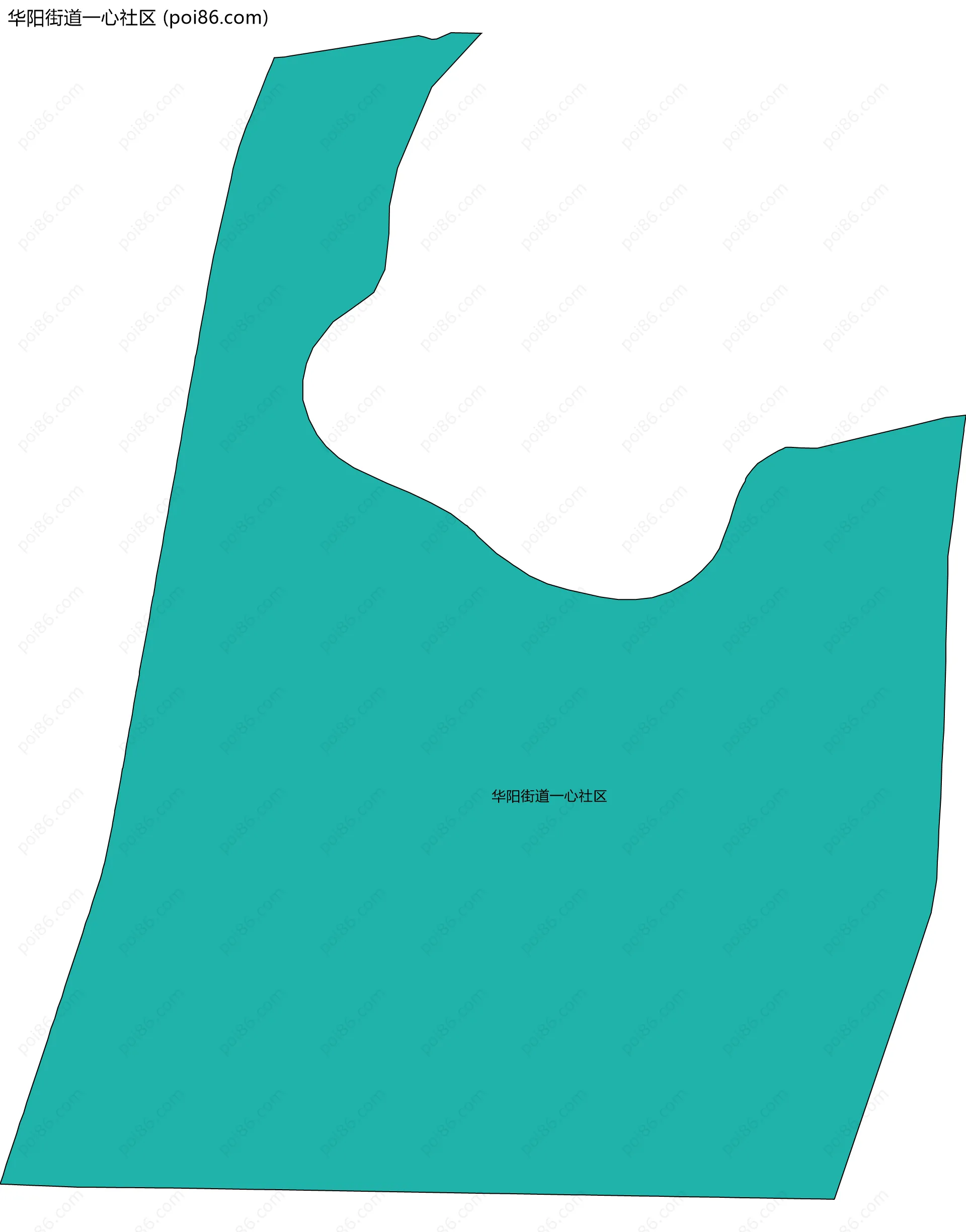 华阳街道一心社区边界地图