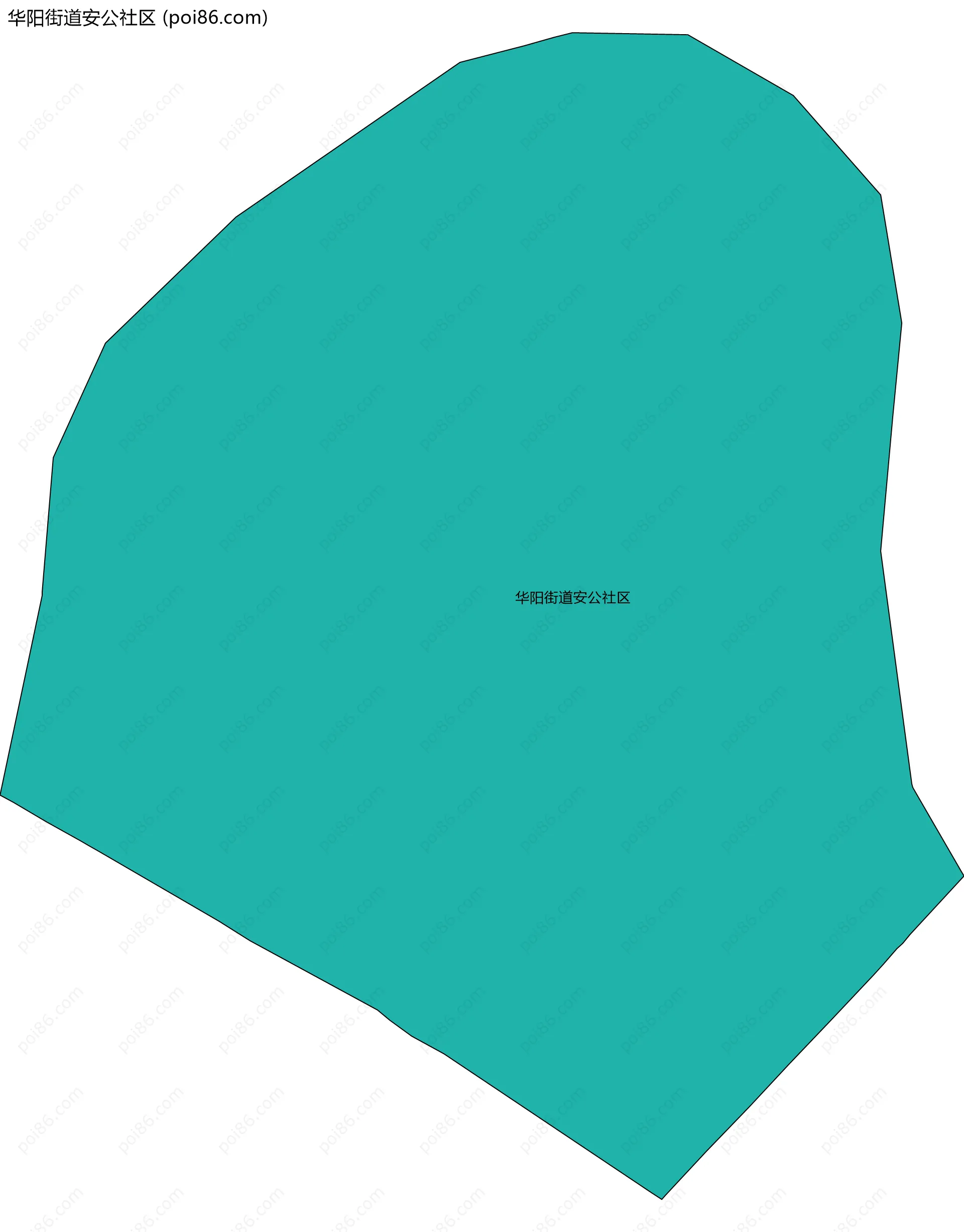 华阳街道安公社区边界地图